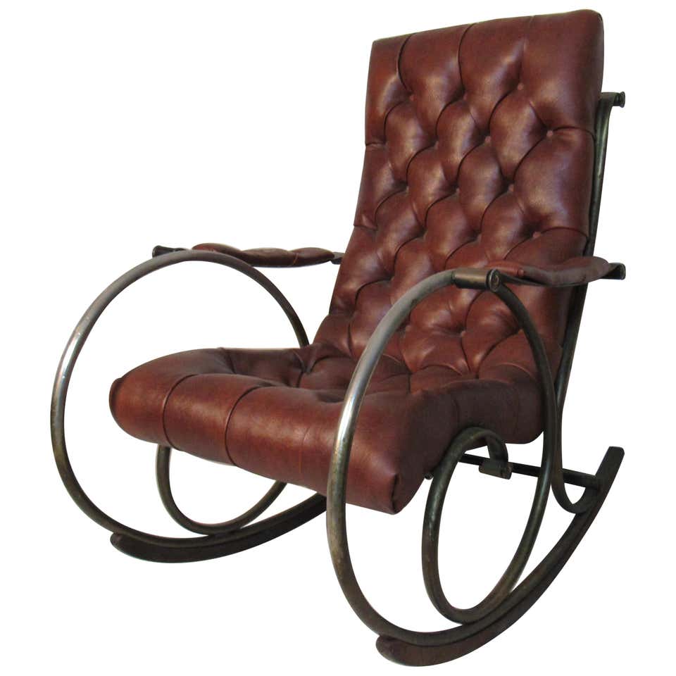 Vintage Iron Rocking Chair For Sale at 1stDibs | vintage metal rocking ...