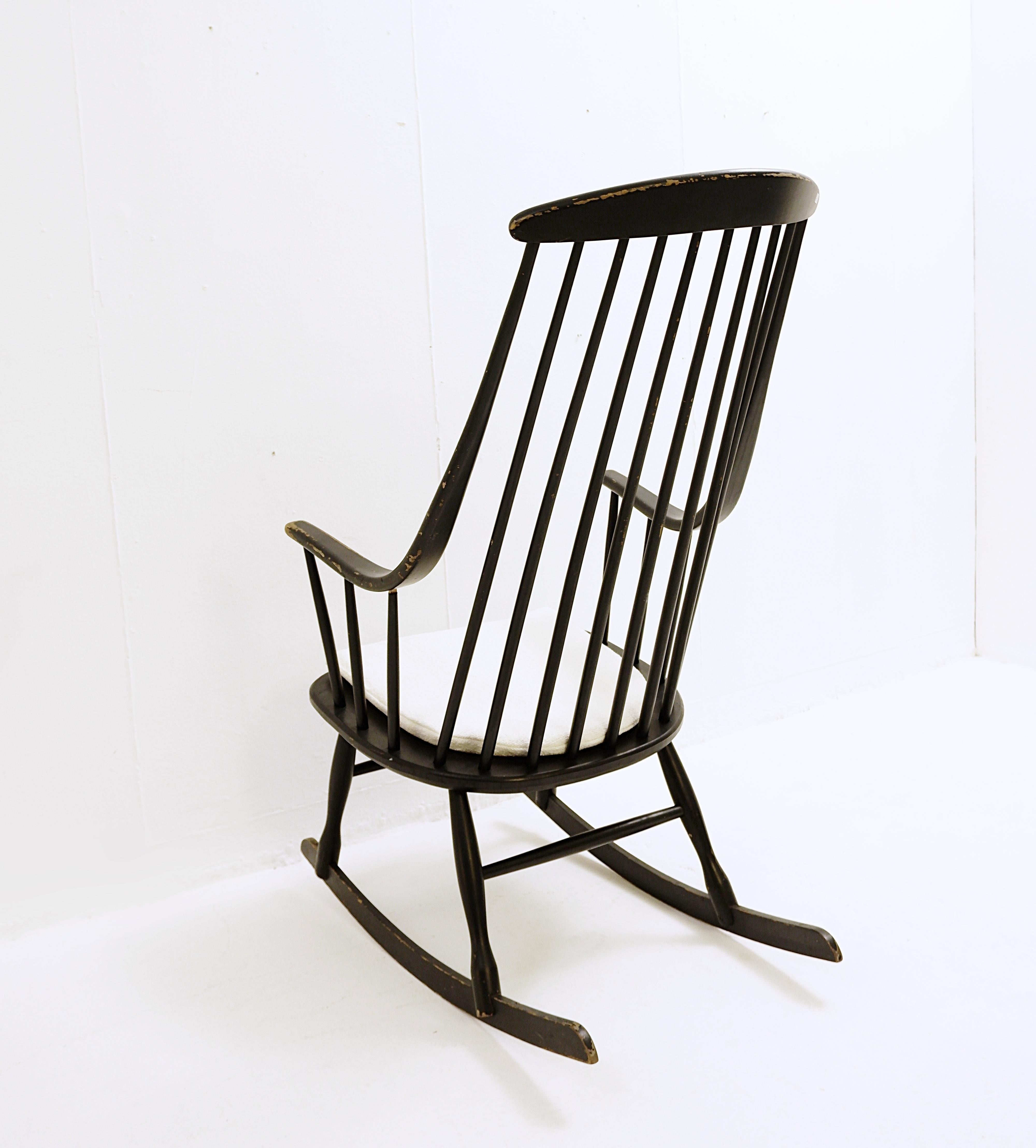 Midcentury Rocking Chair by Lena Larsson for Nesto, 1960s For Sale 1