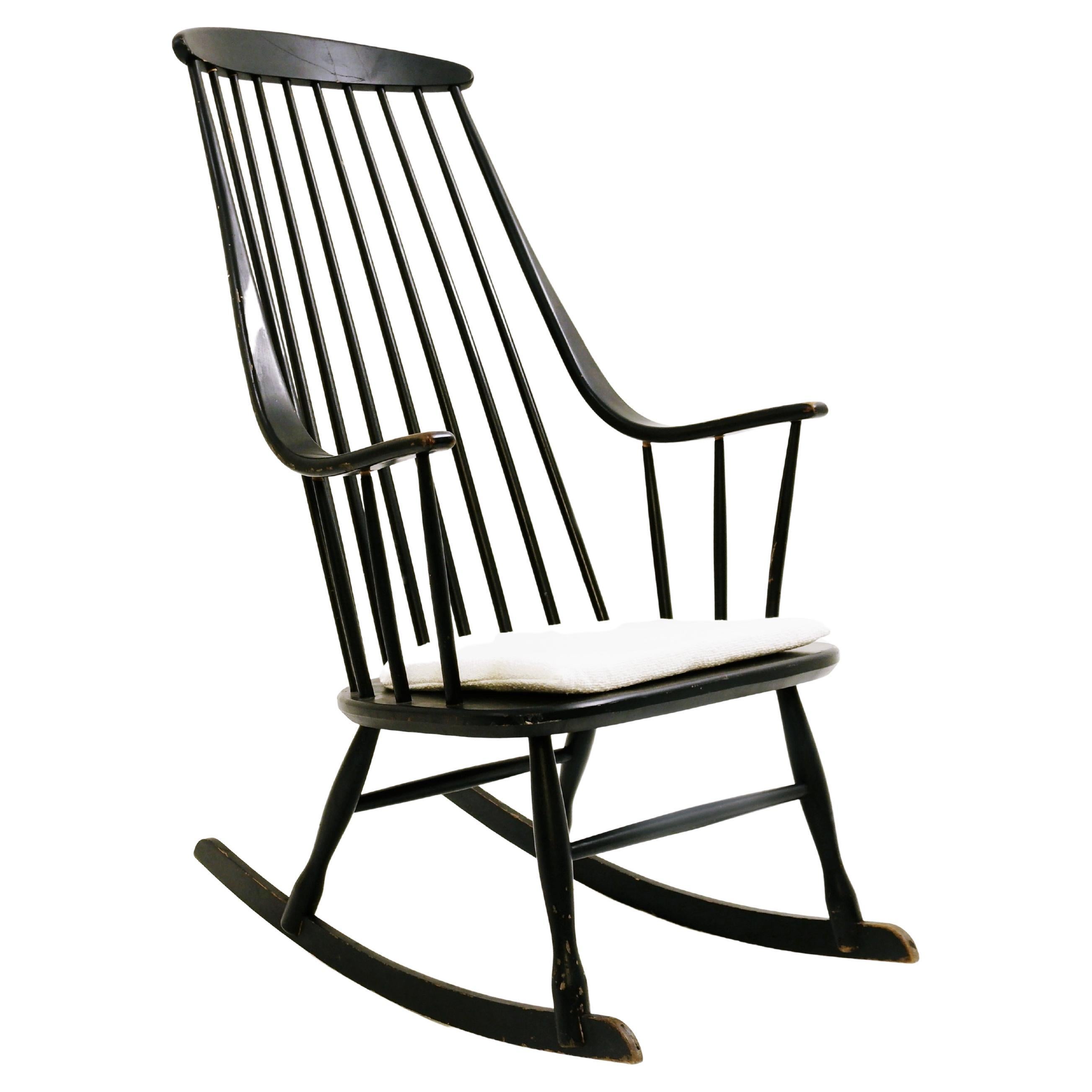 Midcentury Rocking Chair by Lena Larsson for Nesto, 1960s For Sale