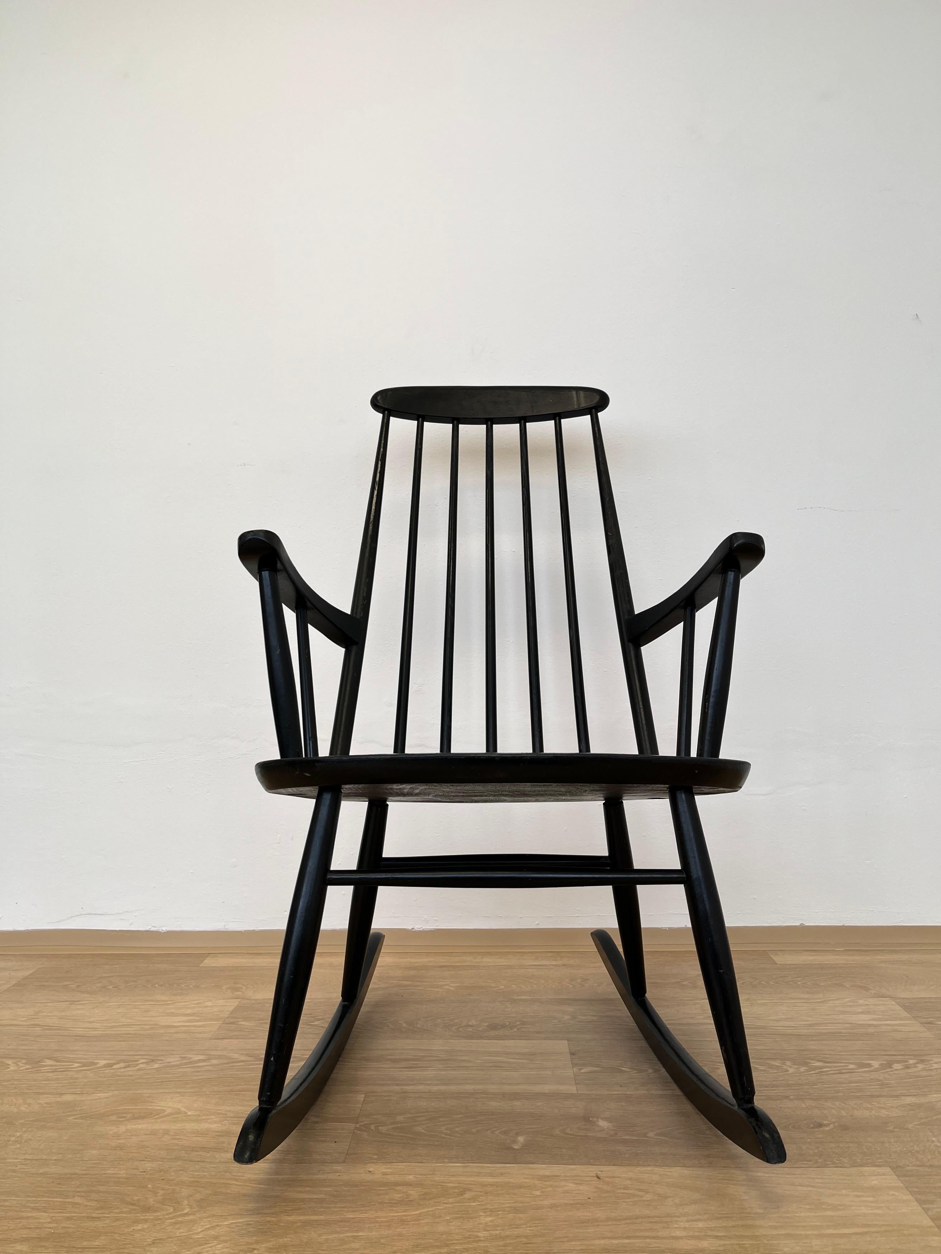 Mid-Century Modern Midcentury Rocking Chair Designed by Ilmari Tapiovaara, Finland, 1960s For Sale