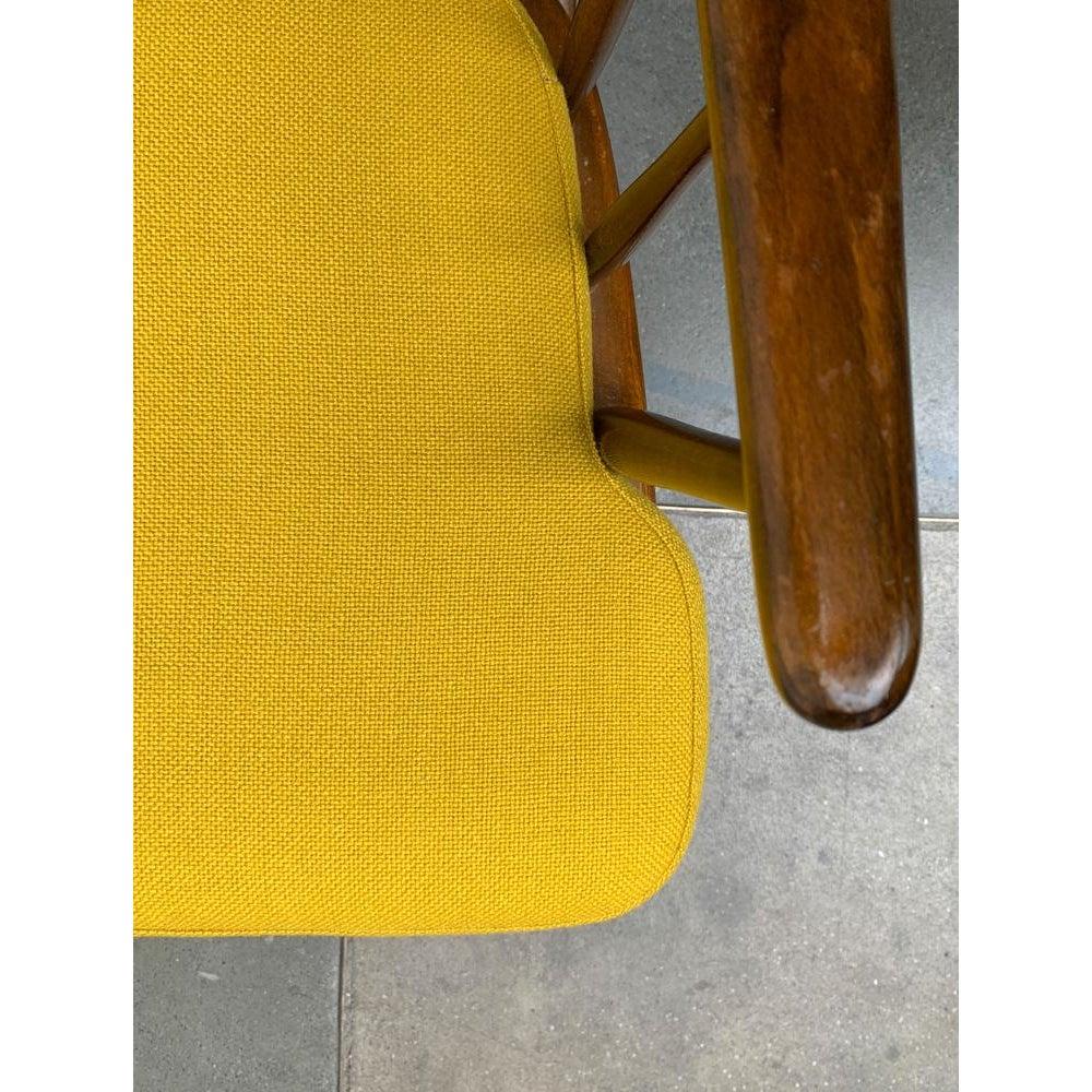 Fauteuil à bascule du milieu du siècle avec nouveau coussin Kvadrat par Børge Mogensen, années 1960 en vente 2