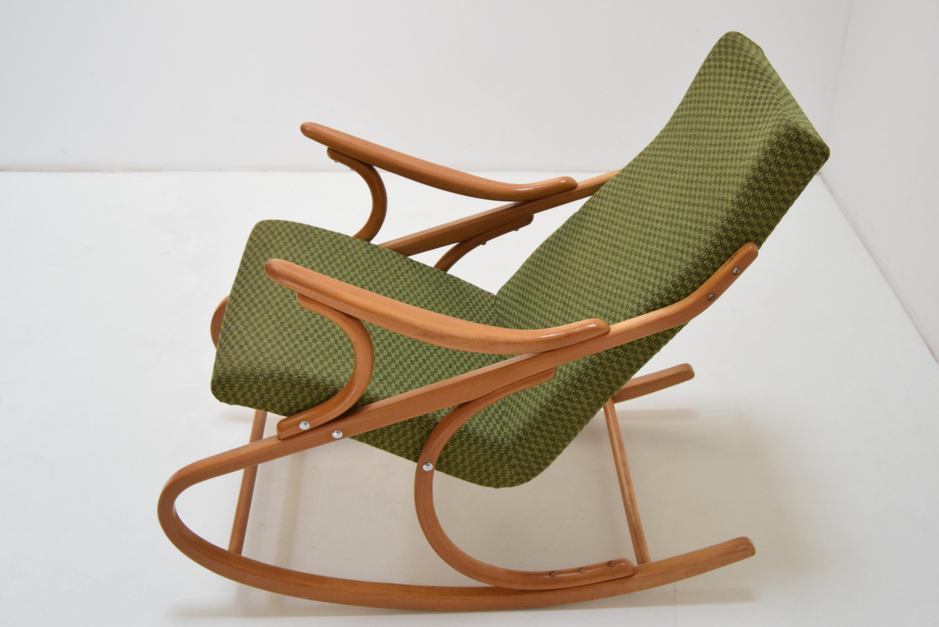 Mid-Century Modern Mid-Century Rocking Chair, by TON, 1970's For Sale