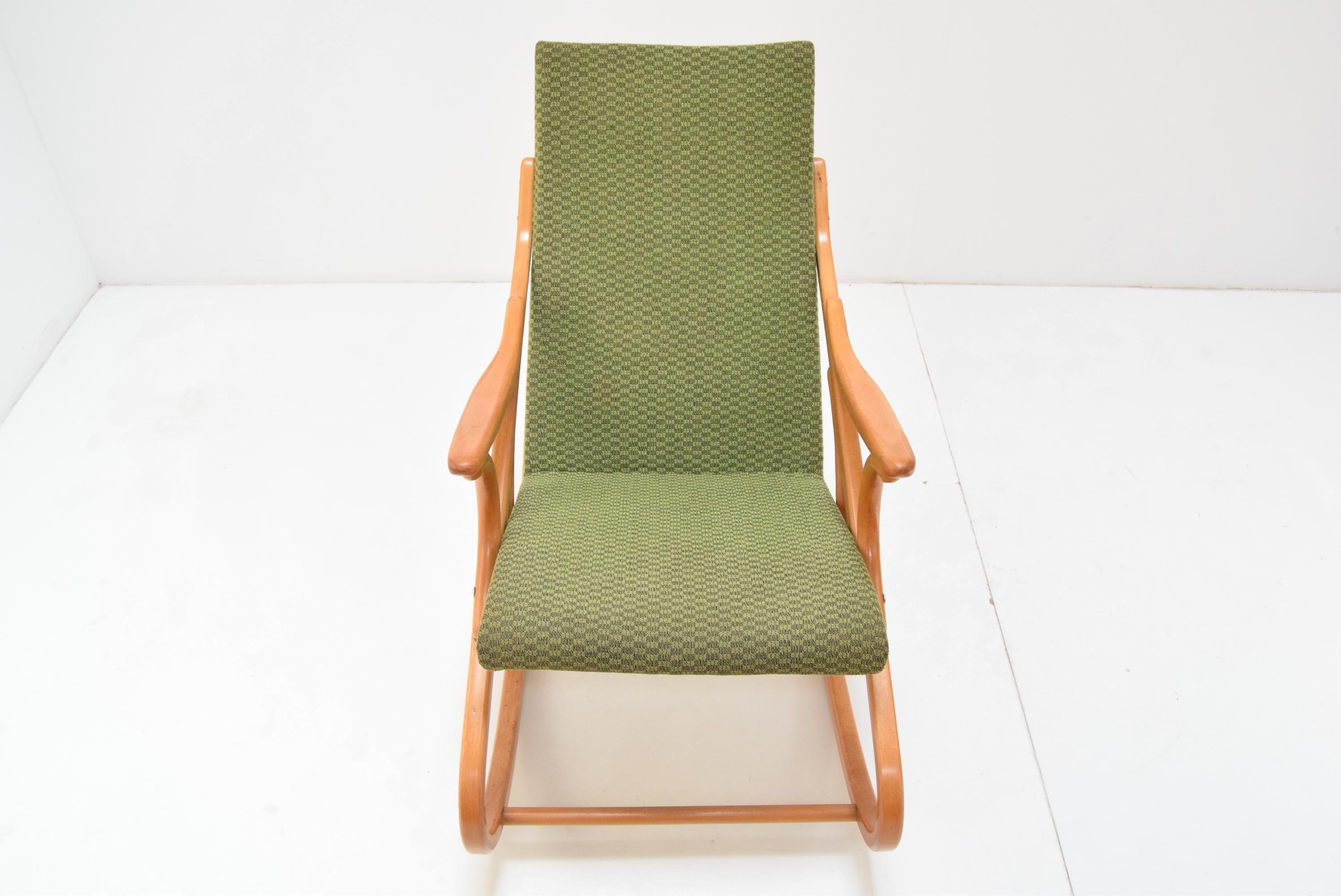 Czech Mid-Century Rocking Chair, by TON, 1970's For Sale