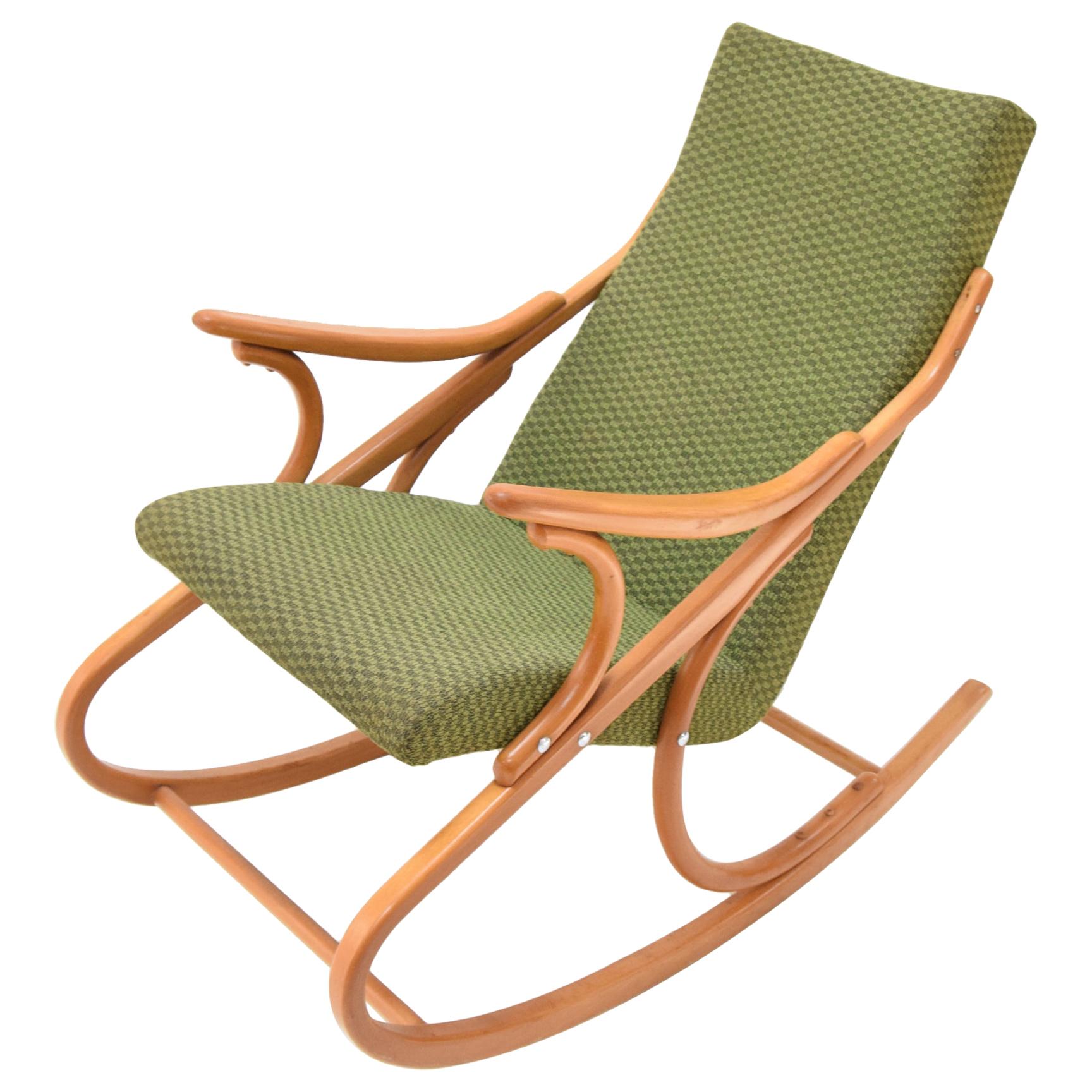 Mid-Century Rocking Chair, by TON, 1970's For Sale