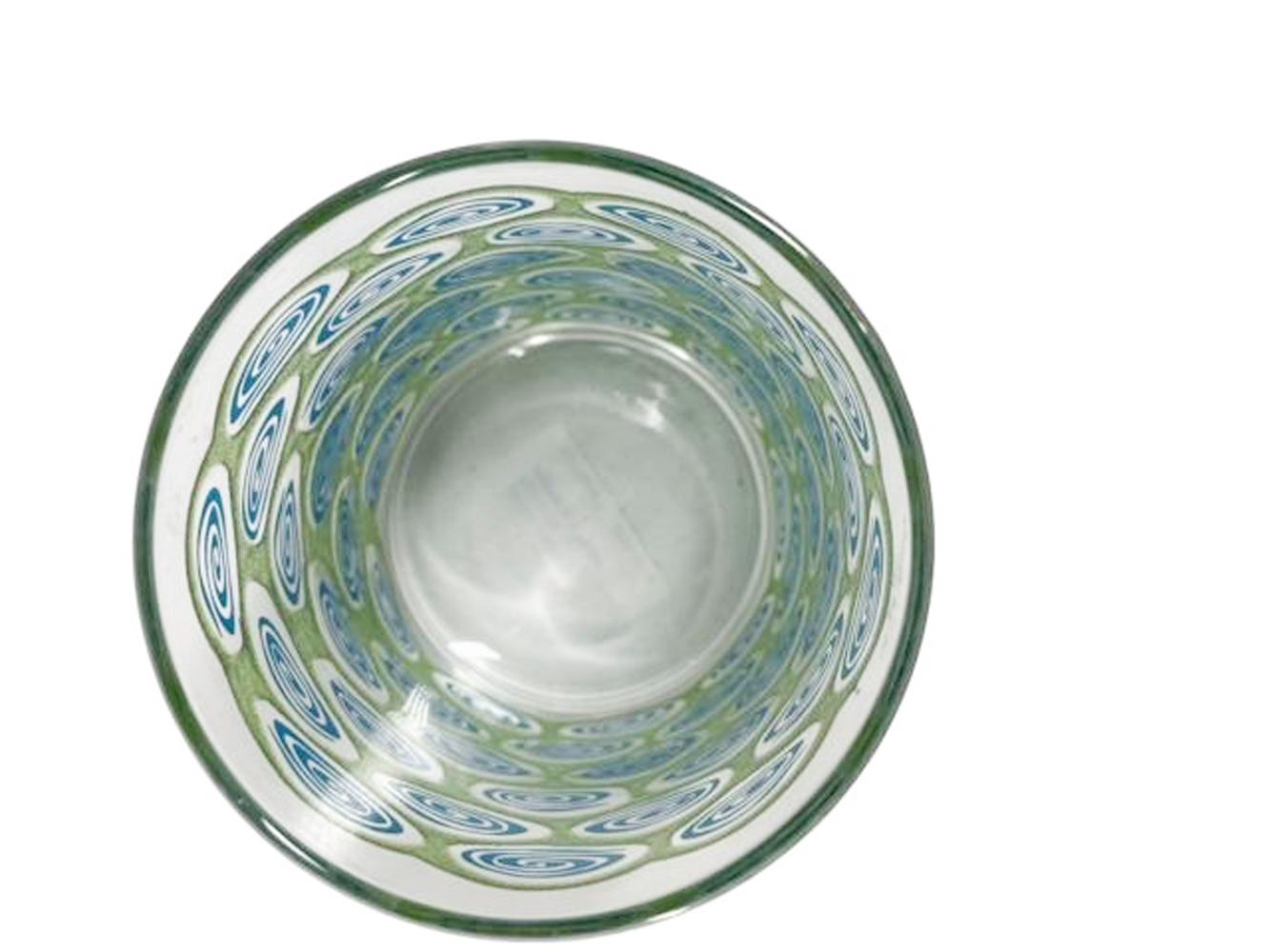 Mid-Century Modern Verres à pied du milieu du siècle par Libbey Glass dans le motif 