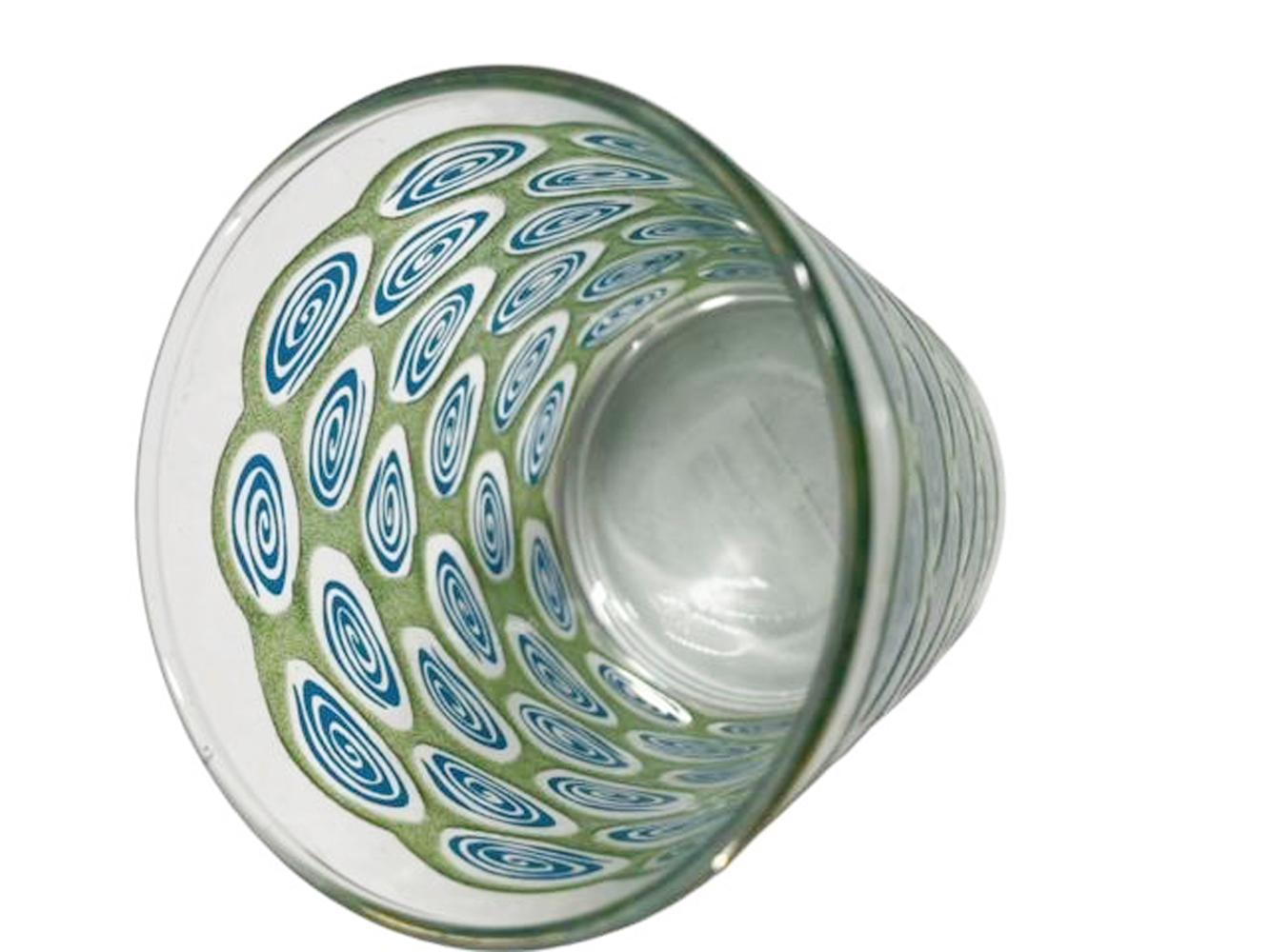 Américain Verres à pied du milieu du siècle par Libbey Glass dans le motif 
