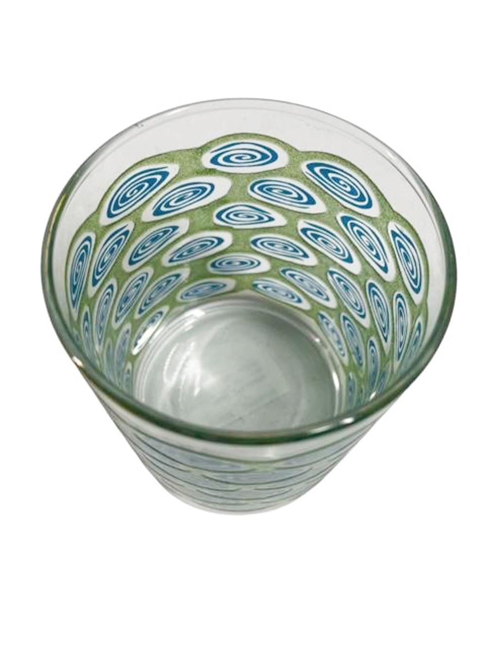 Verres à pied du milieu du siècle par Libbey Glass dans le motif 