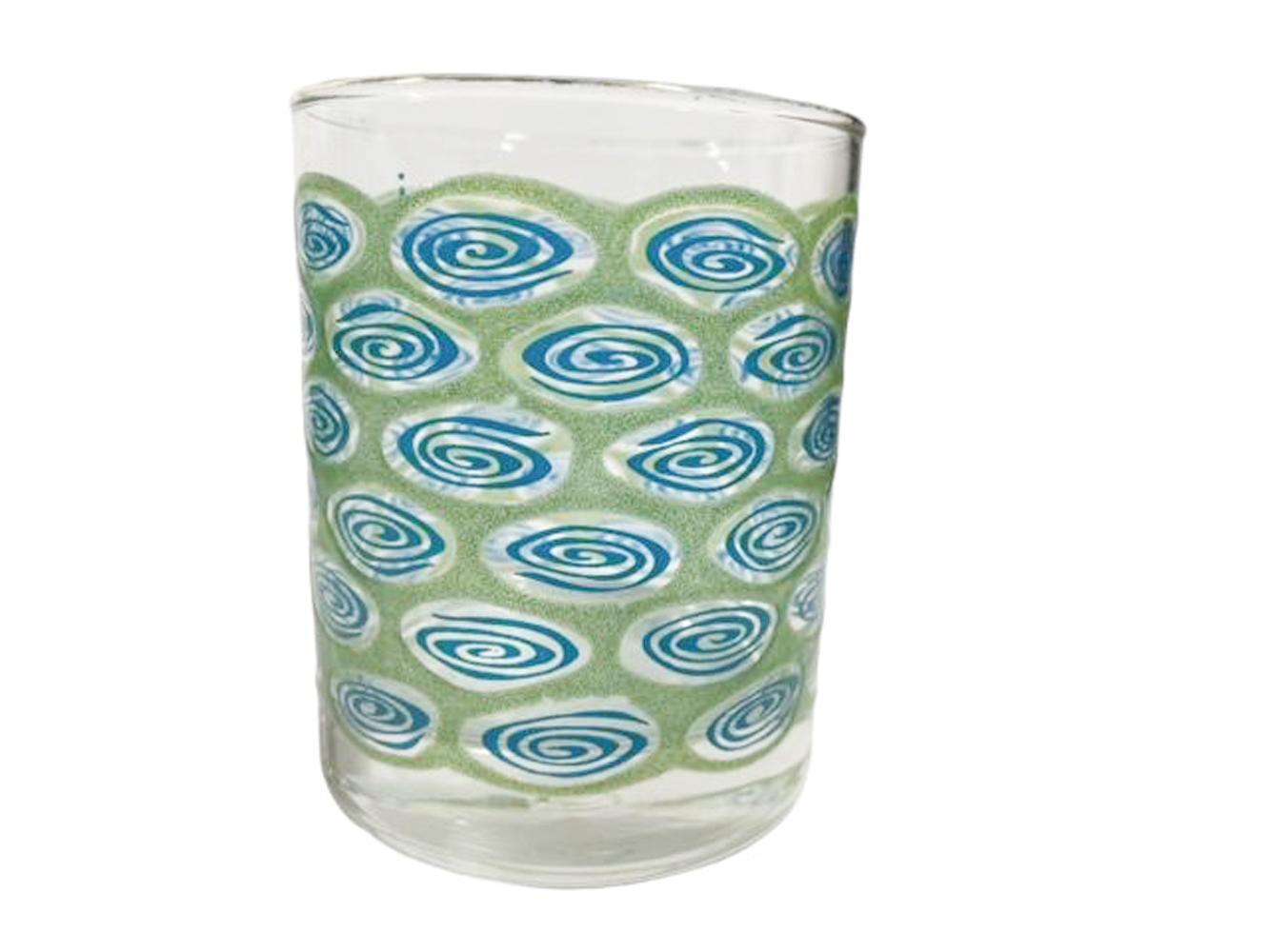 Verres à pied du milieu du siècle par Libbey Glass dans le motif 