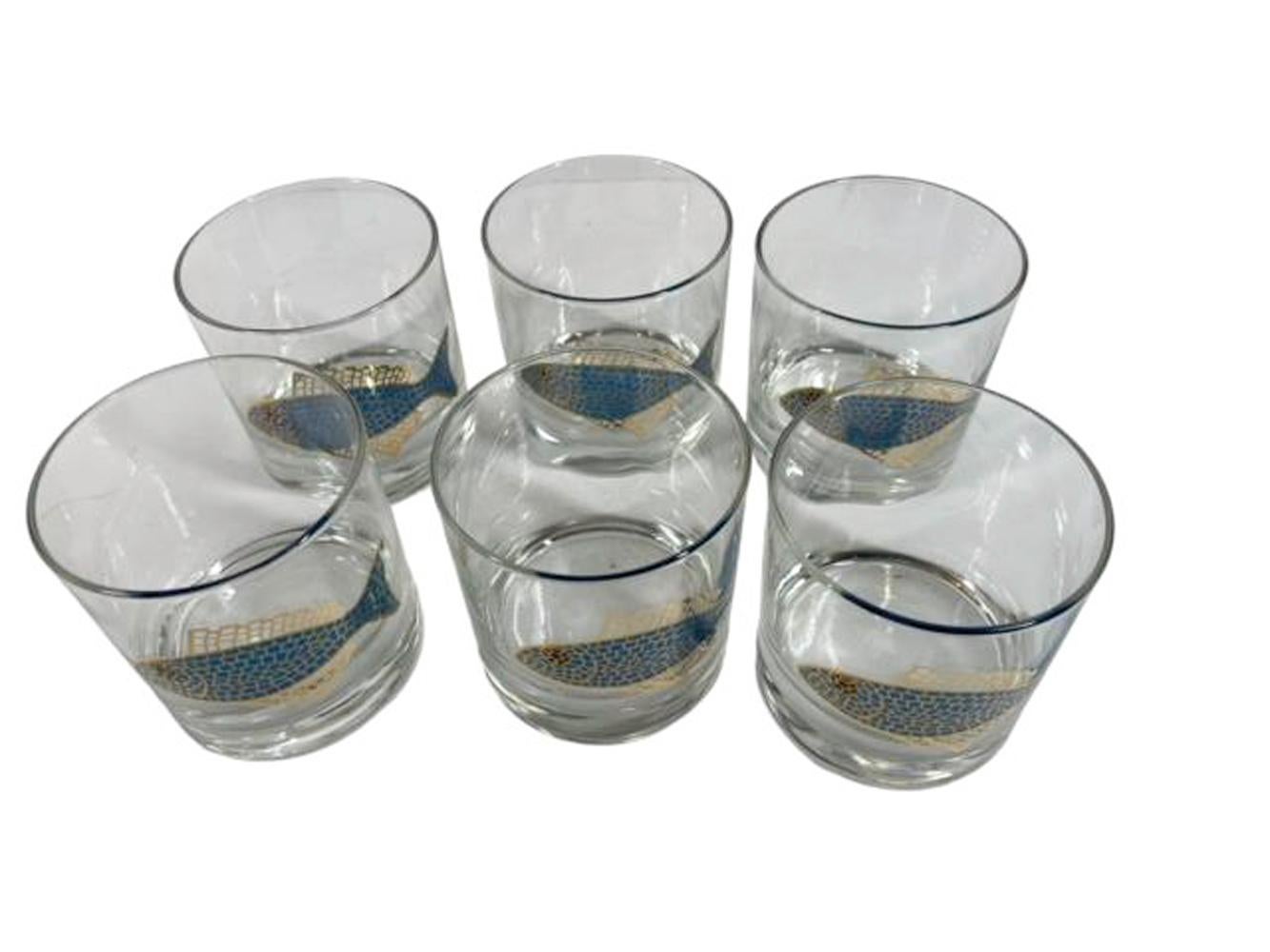Mid-Century Modern Mid -Century Rocks Glasses with 
