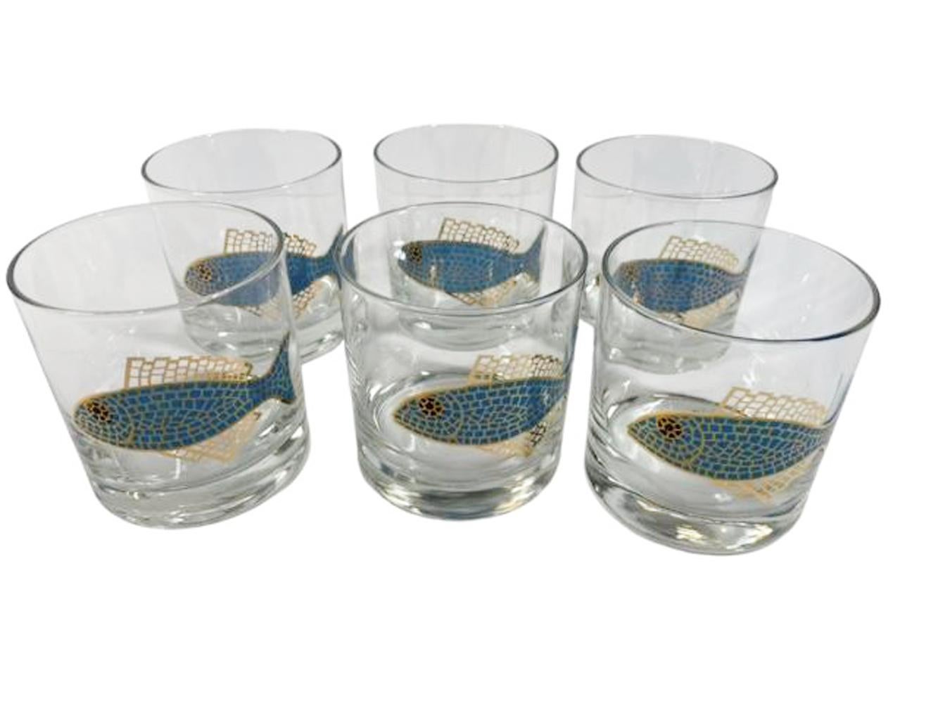 American Mid -Century Rocks Glasses with 