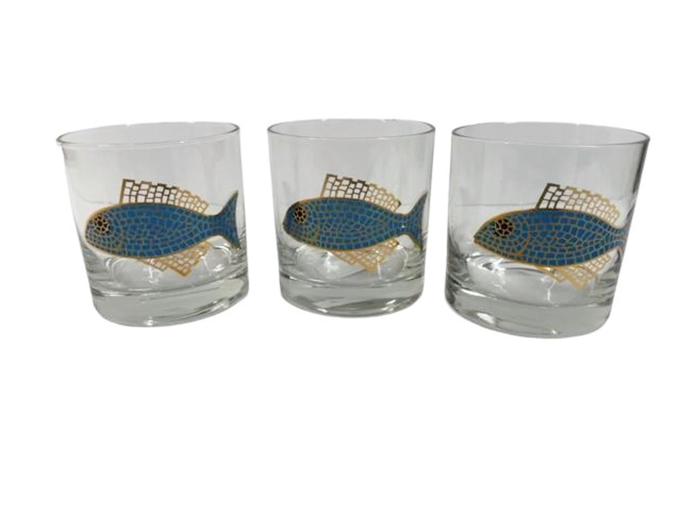Mid -Century Rocks Glasses with 