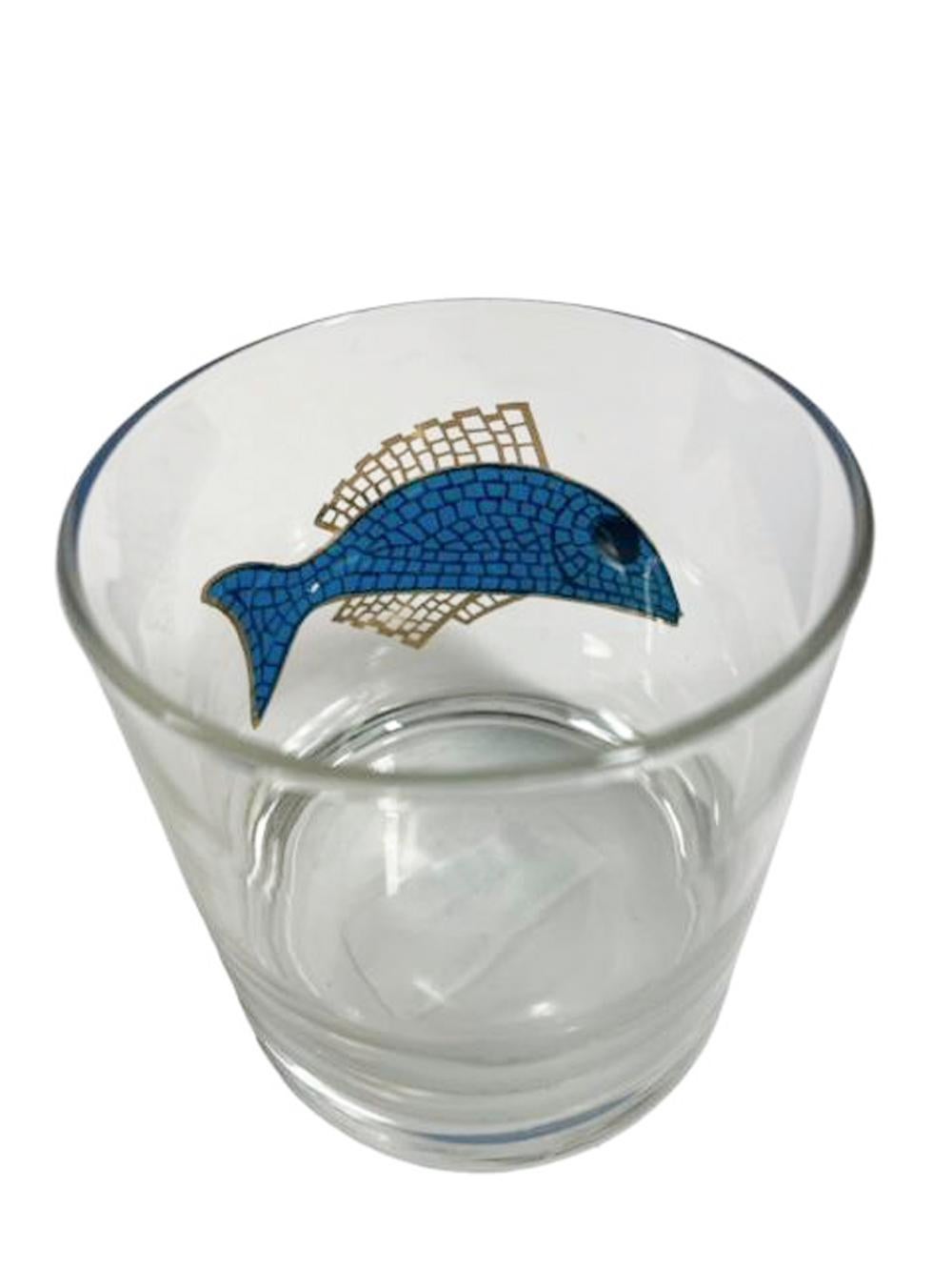 Mid -Century Rocks Glasses with 