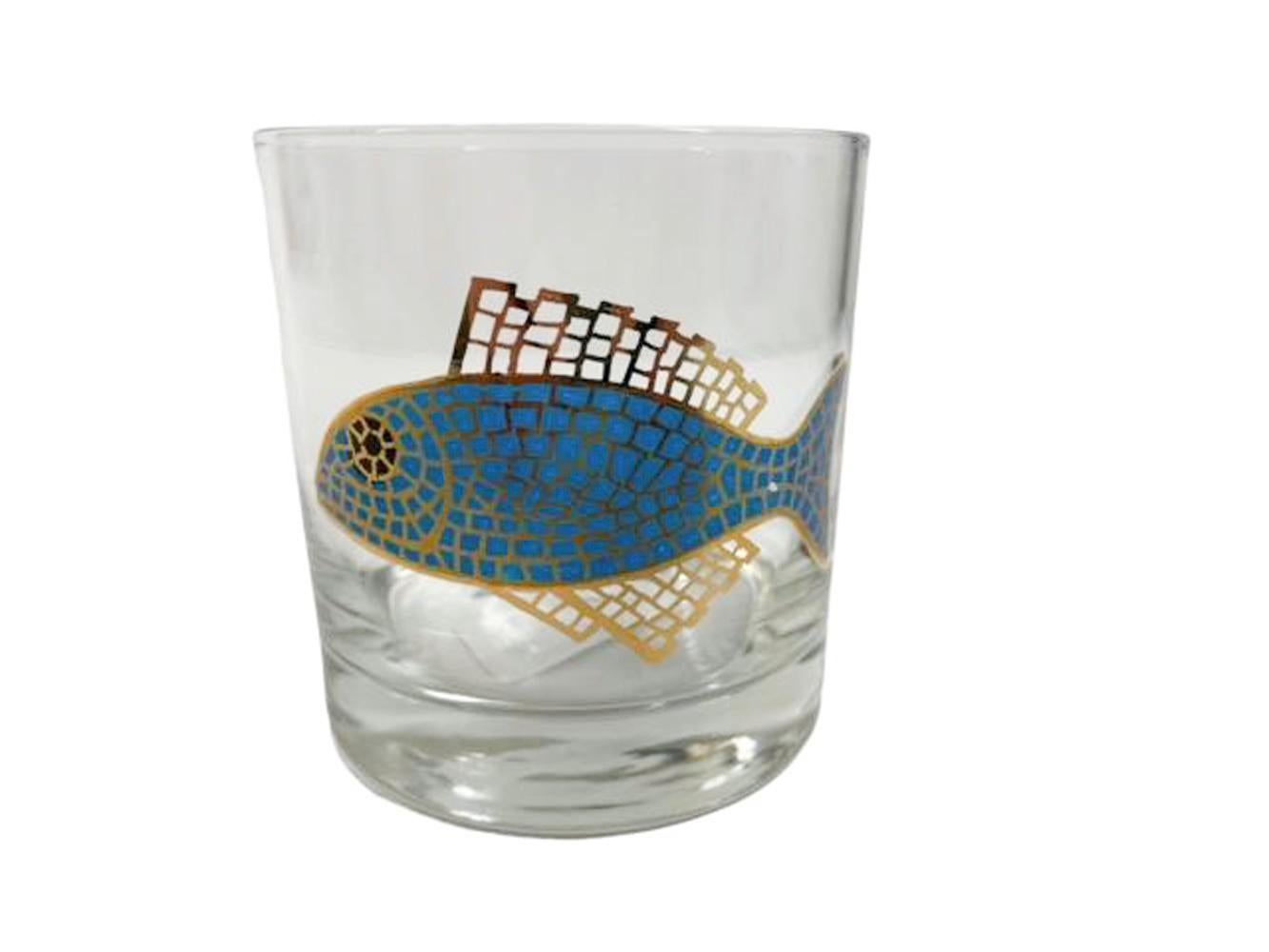 Mid -Century Rocks Glasses with 