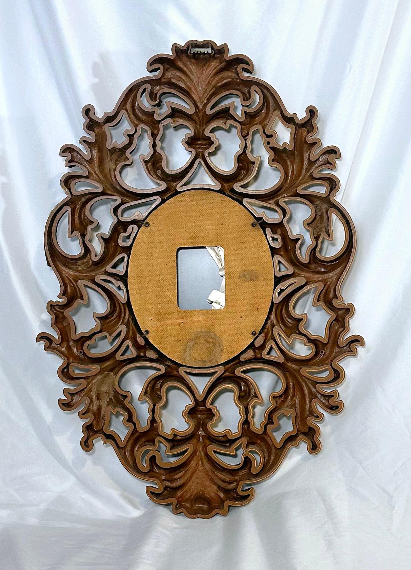 Molded Mid Century Rococo Style Mirror 31