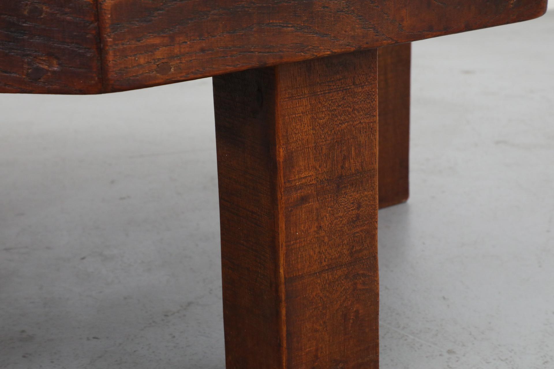 Mid-Century Roger Capron Style Heavy Octagonal Oak and Tile Coffee Table 10