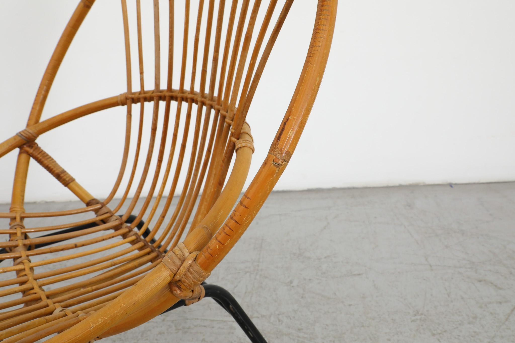 Mid-Century Rohe Noordwolde Bamboo Hoop Chair For Sale 2