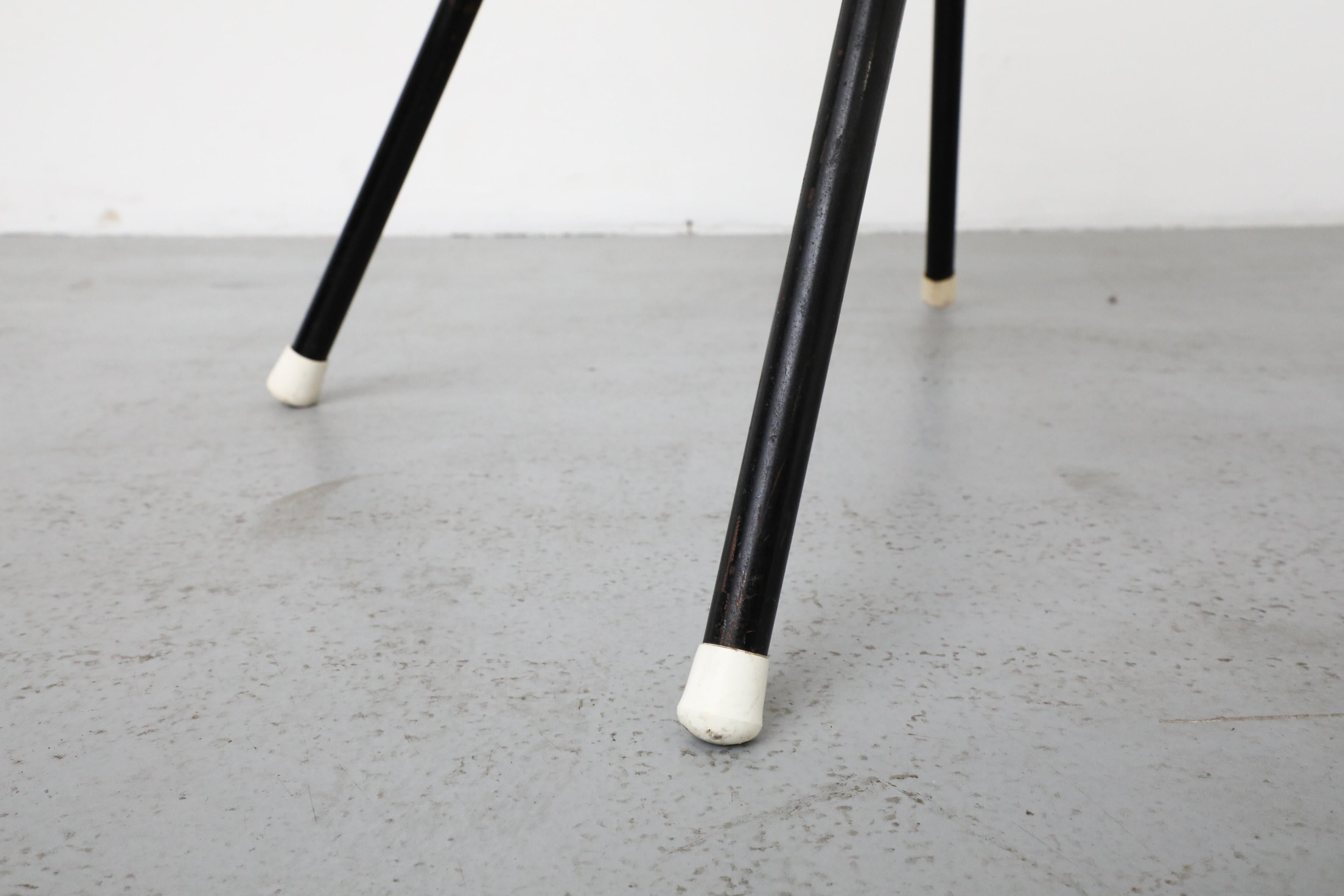Mid-Century Rohe Noordwolde Bamboo Hoop Chair with Black Enameled Legs For Sale 8
