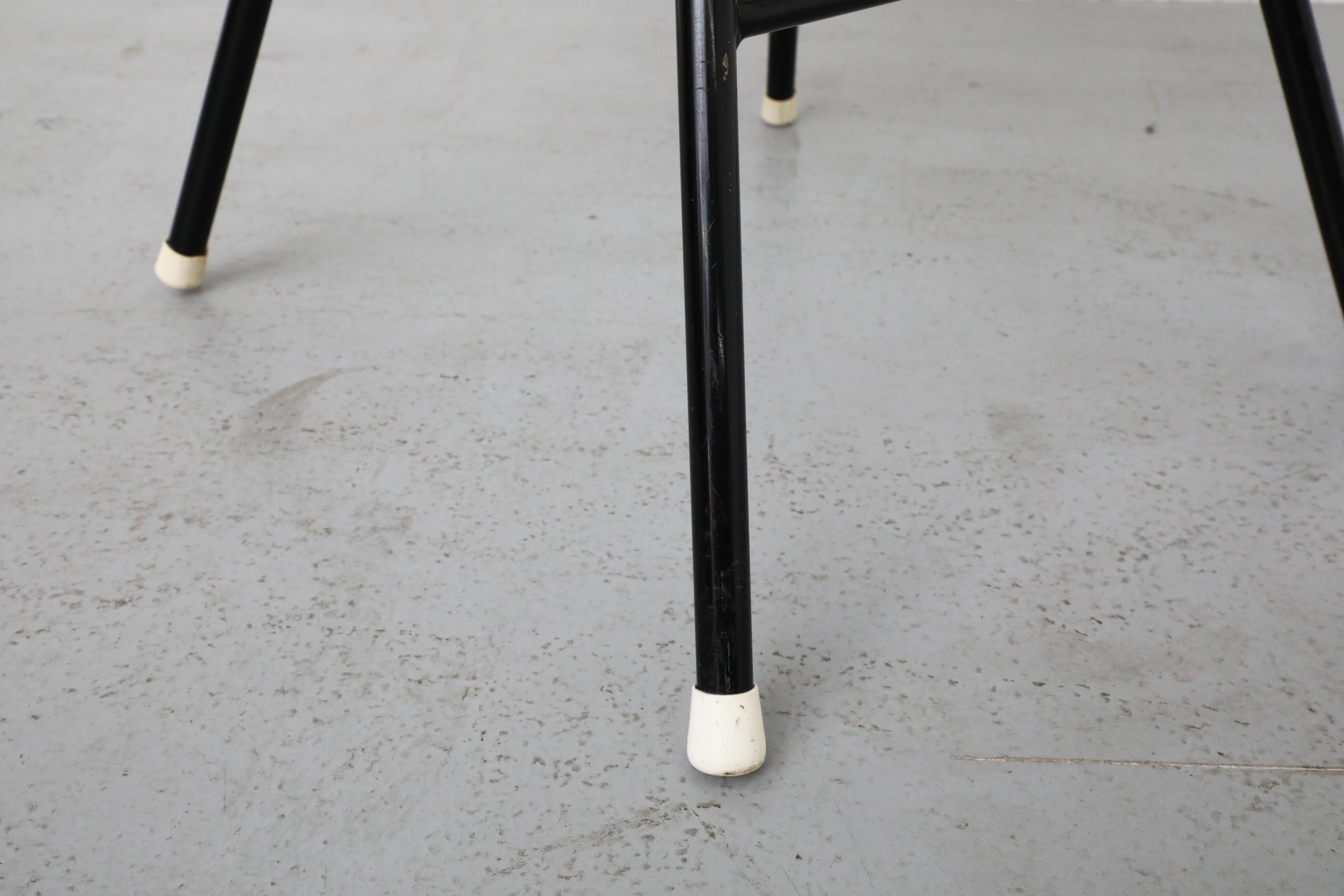 Mid-Century Rohe Noordwolde Bamboo Hoop Chair with Black Enameled Legs For Sale 9