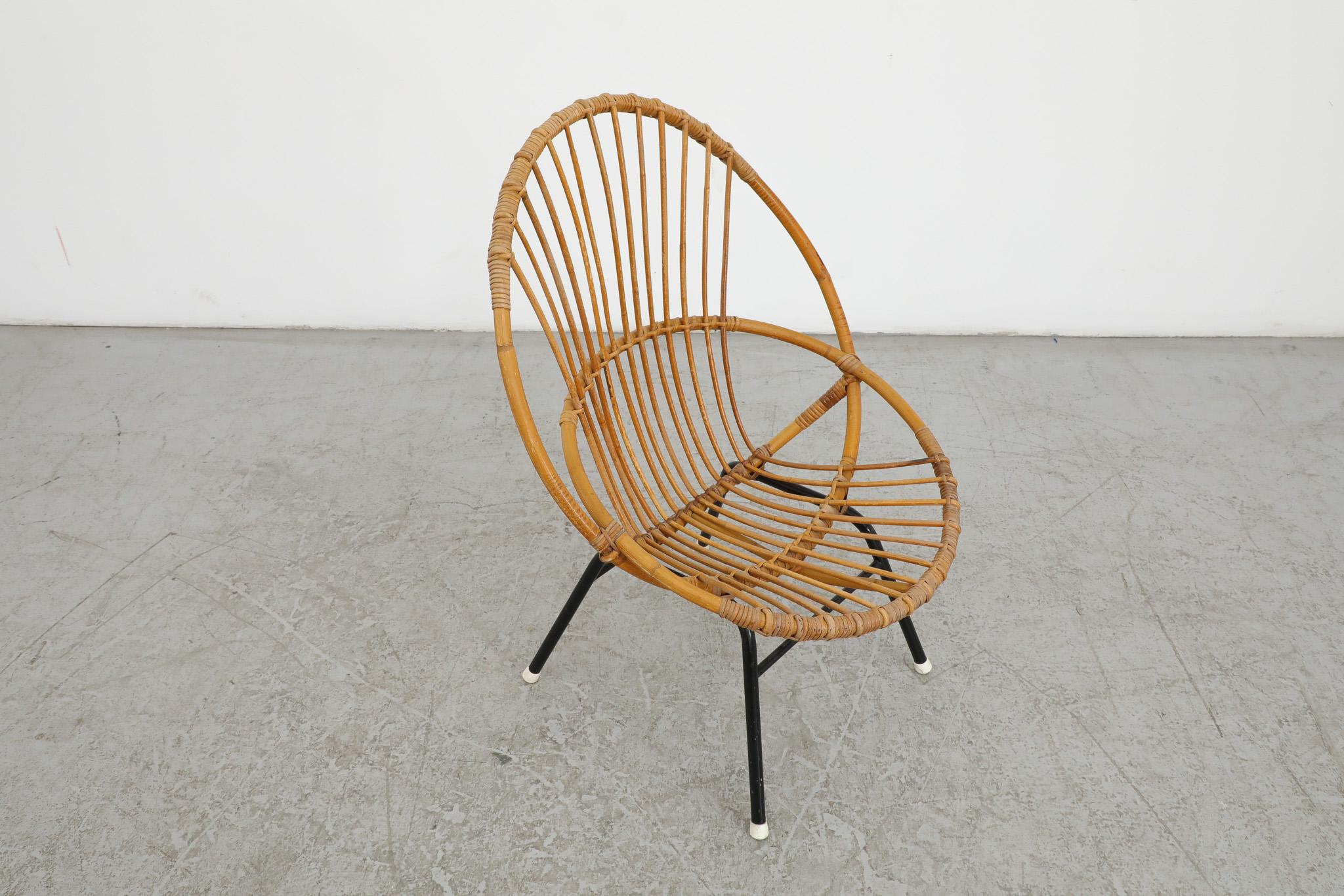Mid-20th Century Mid-Century Rohe Noordwolde Bamboo Hoop Chair For Sale