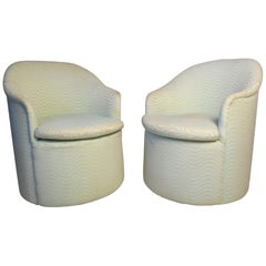 Rolling Club Chairs von Directional aus der Mitte des Jahrhunderts – ein Paar