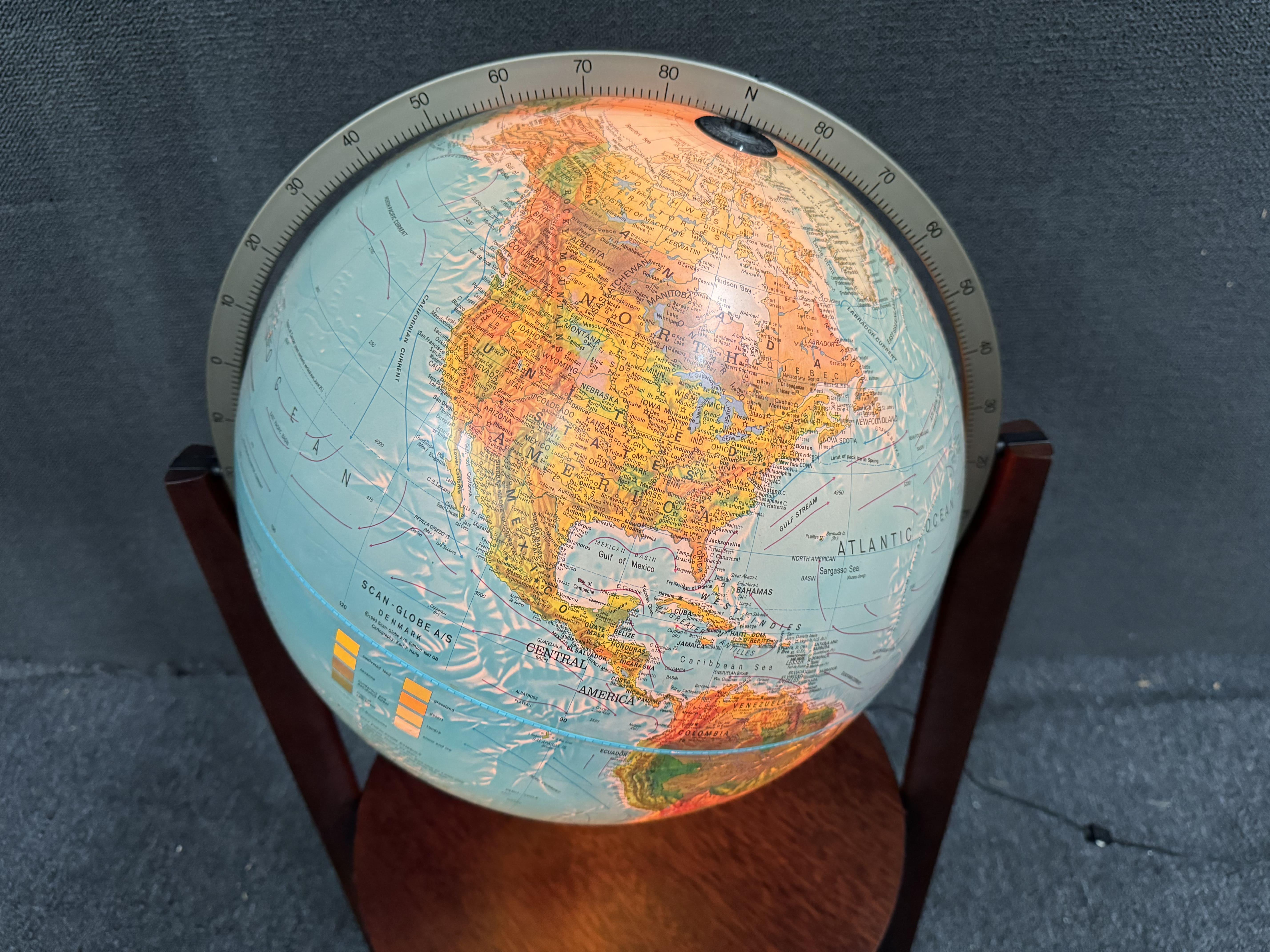 Mid-Century Rolling Globe For Sale 6