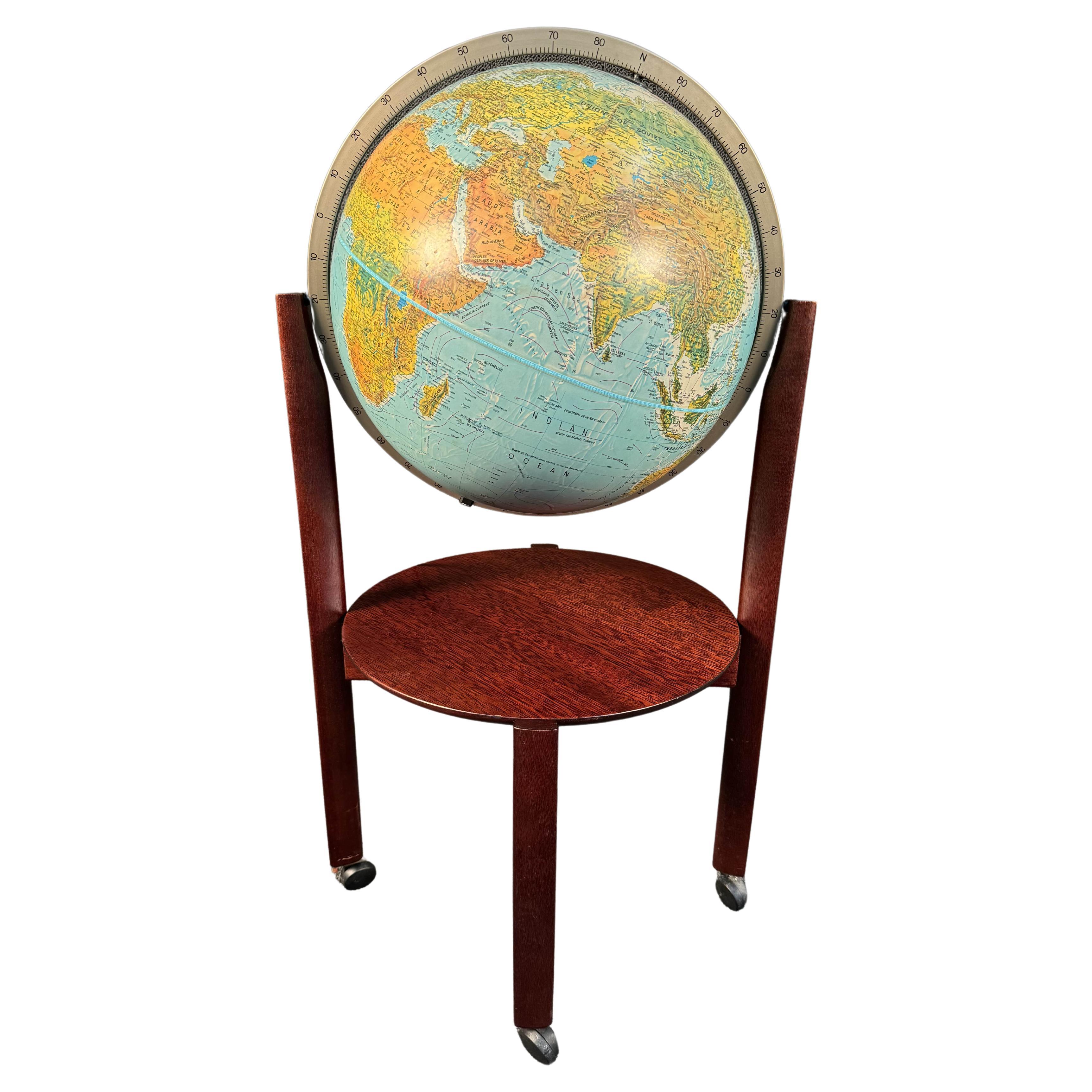Mid-Century Rolling Globe For Sale