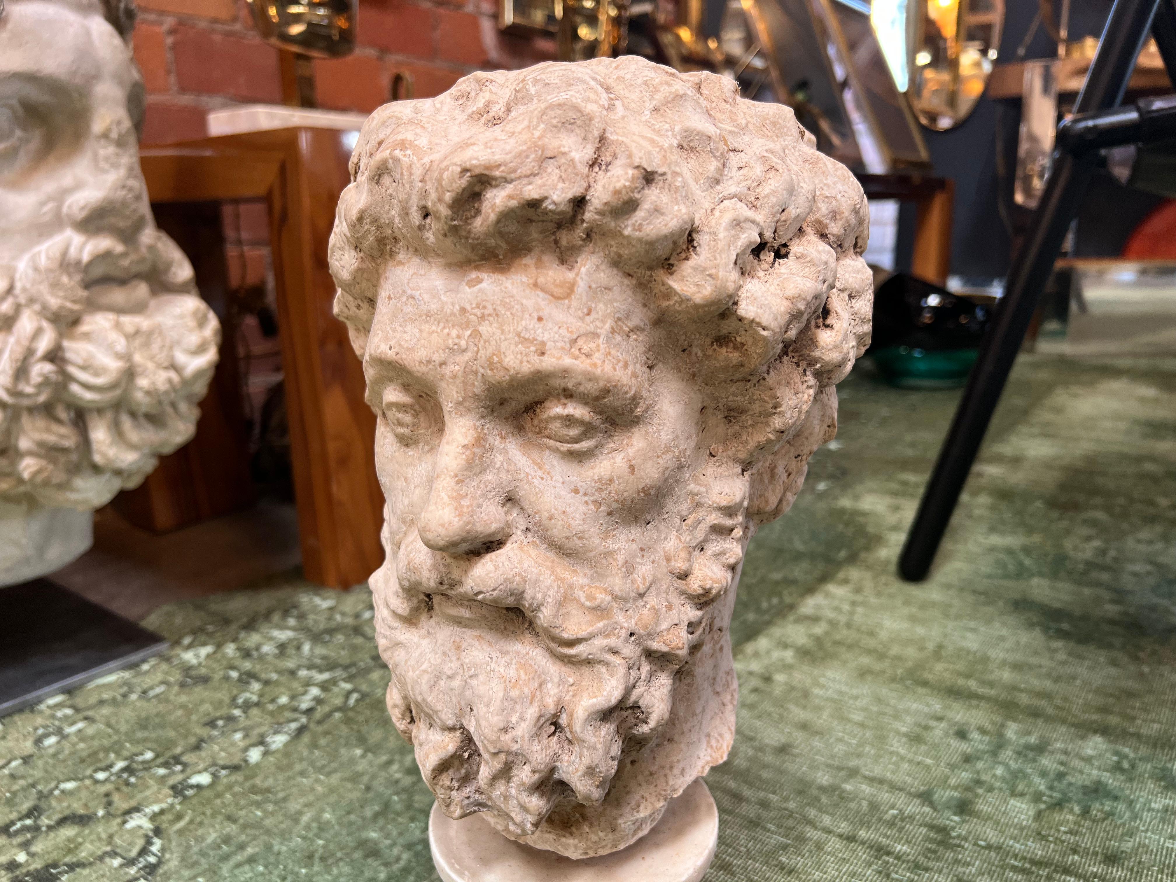 Mid-Century Modern Mid Century Roman Marcus Aurelius Head Sculpture 1950s For Sale