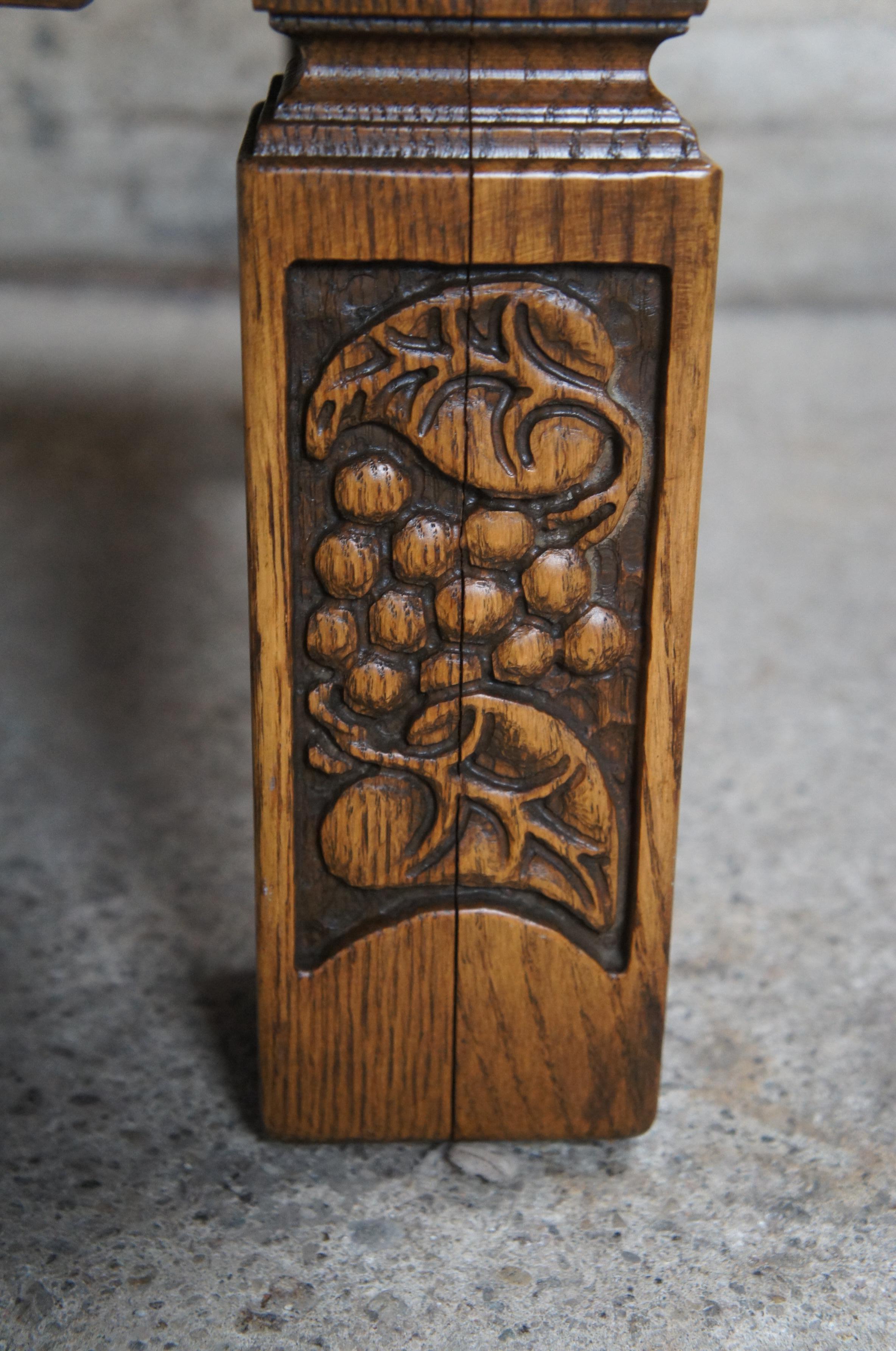 Midcentury Romweber Viking Oak Grapevine Carved Rectangular Coffee Table 5