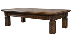 Midcentury Romweber Viking Oak Grapevine Carved Rectangular Coffee Table