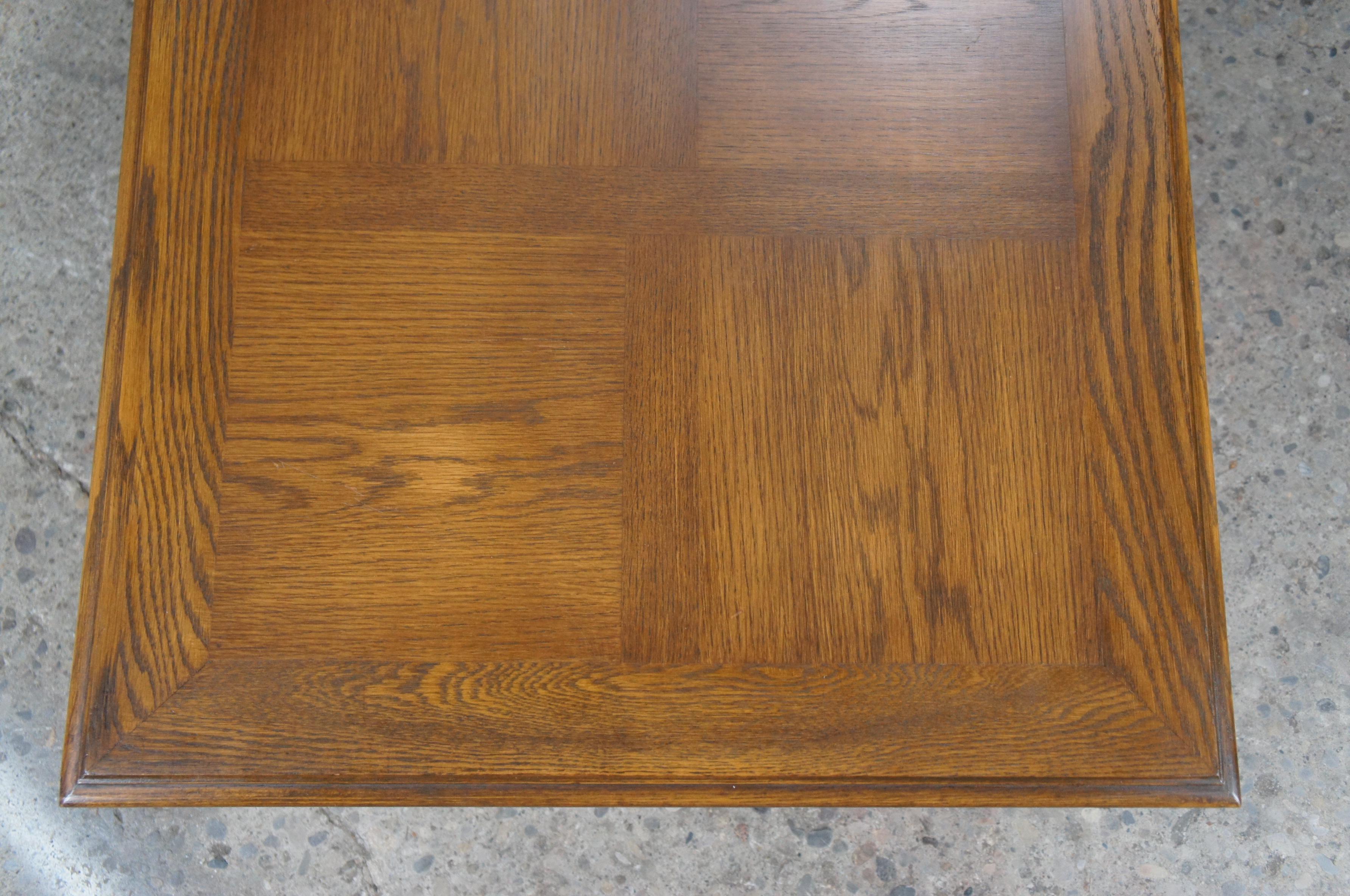 Midcentury Romweber Viking Oak Grapevine Carved Rectangular Coffee Table 3