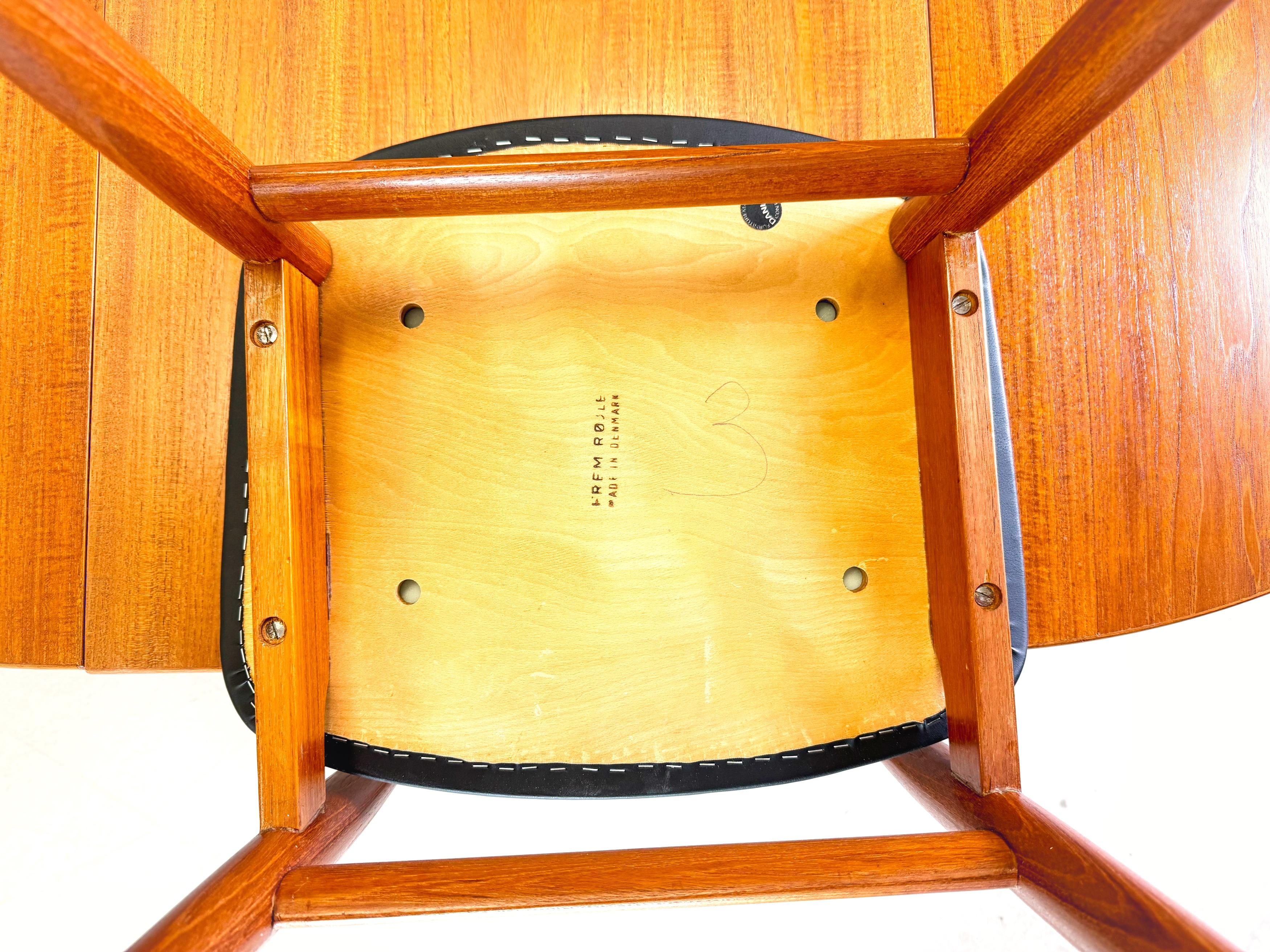 Mid Century Rondette Frem Røjle 5er Set Esstisch Hans Olsen Teak 3