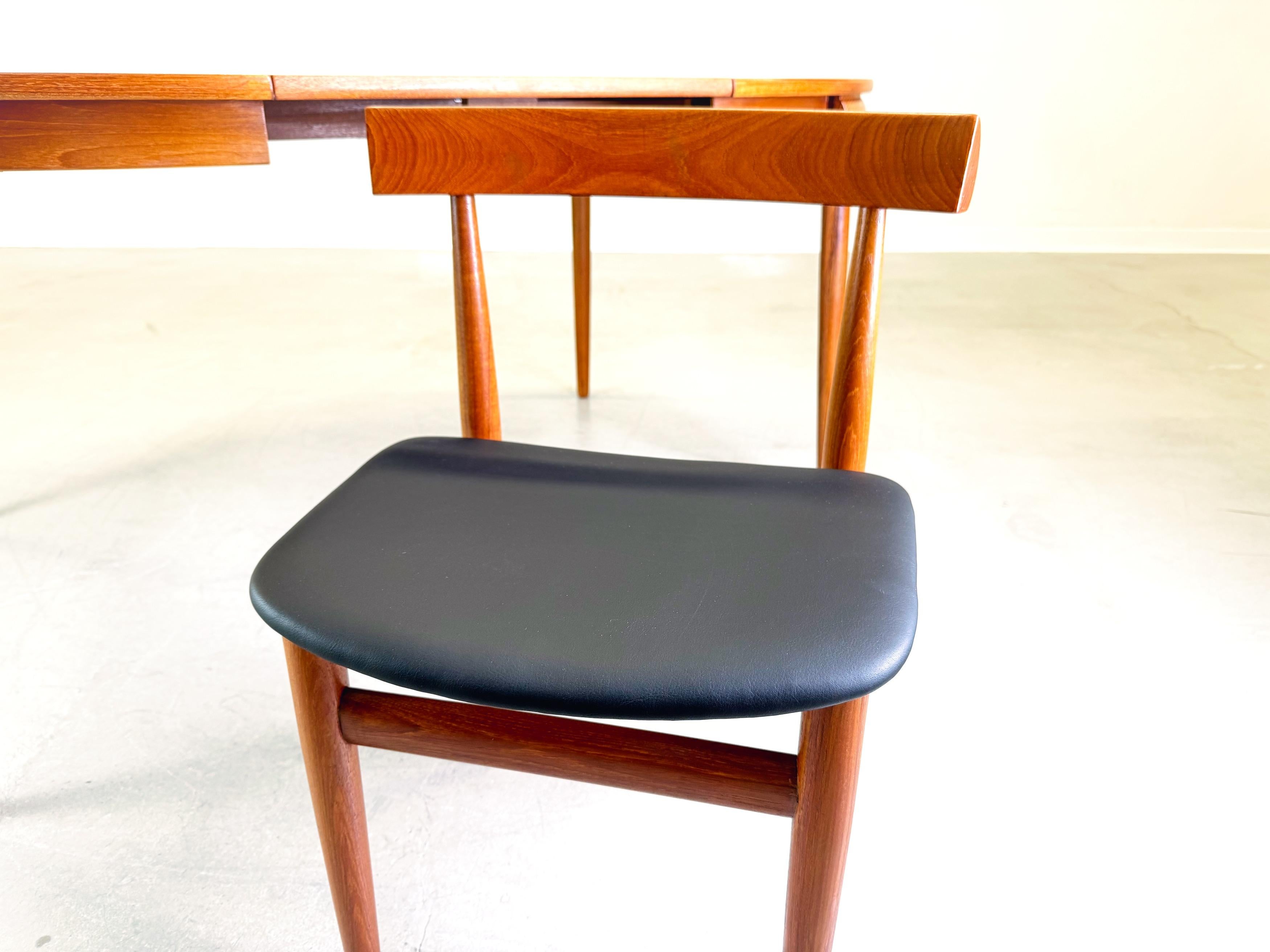 Mid Century Rondette Frem Røjle 5er Set Esstisch Hans Olsen Teak 5