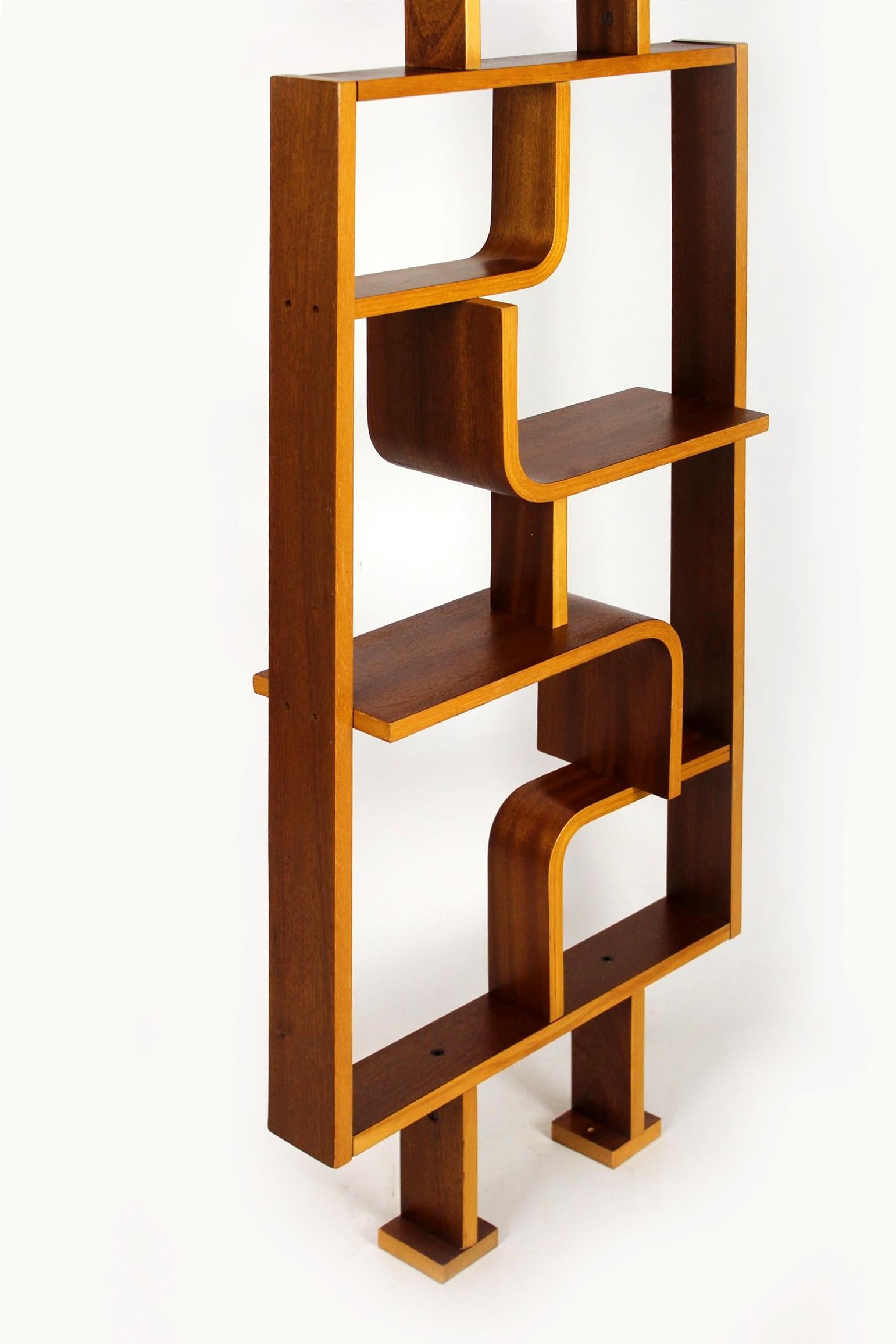 Mid-Century Room Divider by L. Volak for Drevopodnik Holesov, 1960s For Sale 7