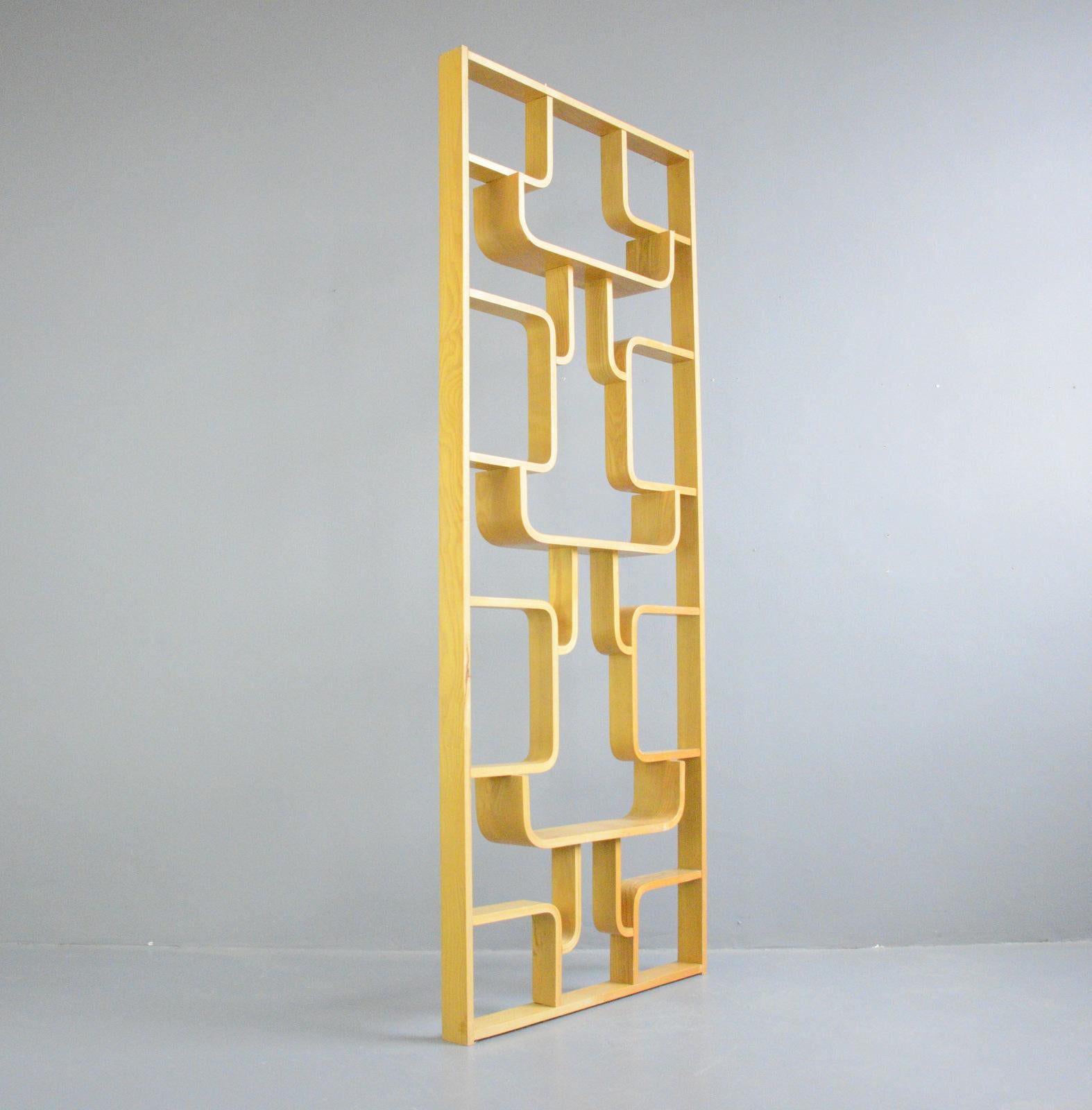 Bentwood Mid Century Room Divider by Ludvik Volak, circa 1960s