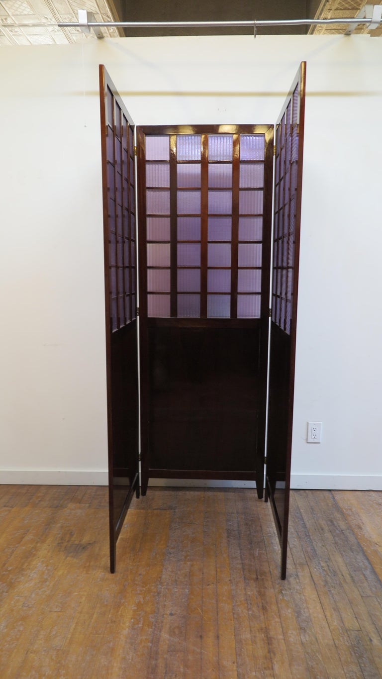 Mid Century Room Divider Folding Screen For Sale at 1stDibs