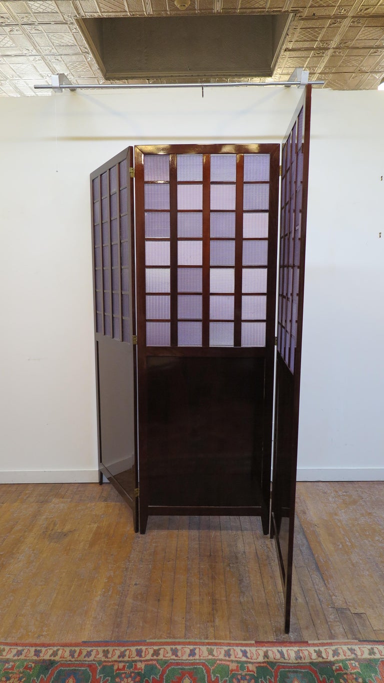 Mid Century Room Divider Folding Screen For Sale at 1stDibs