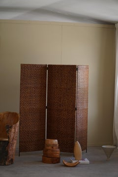 Mid Century Room Divider / Screen in Rattan, Italian Modern, 1950s