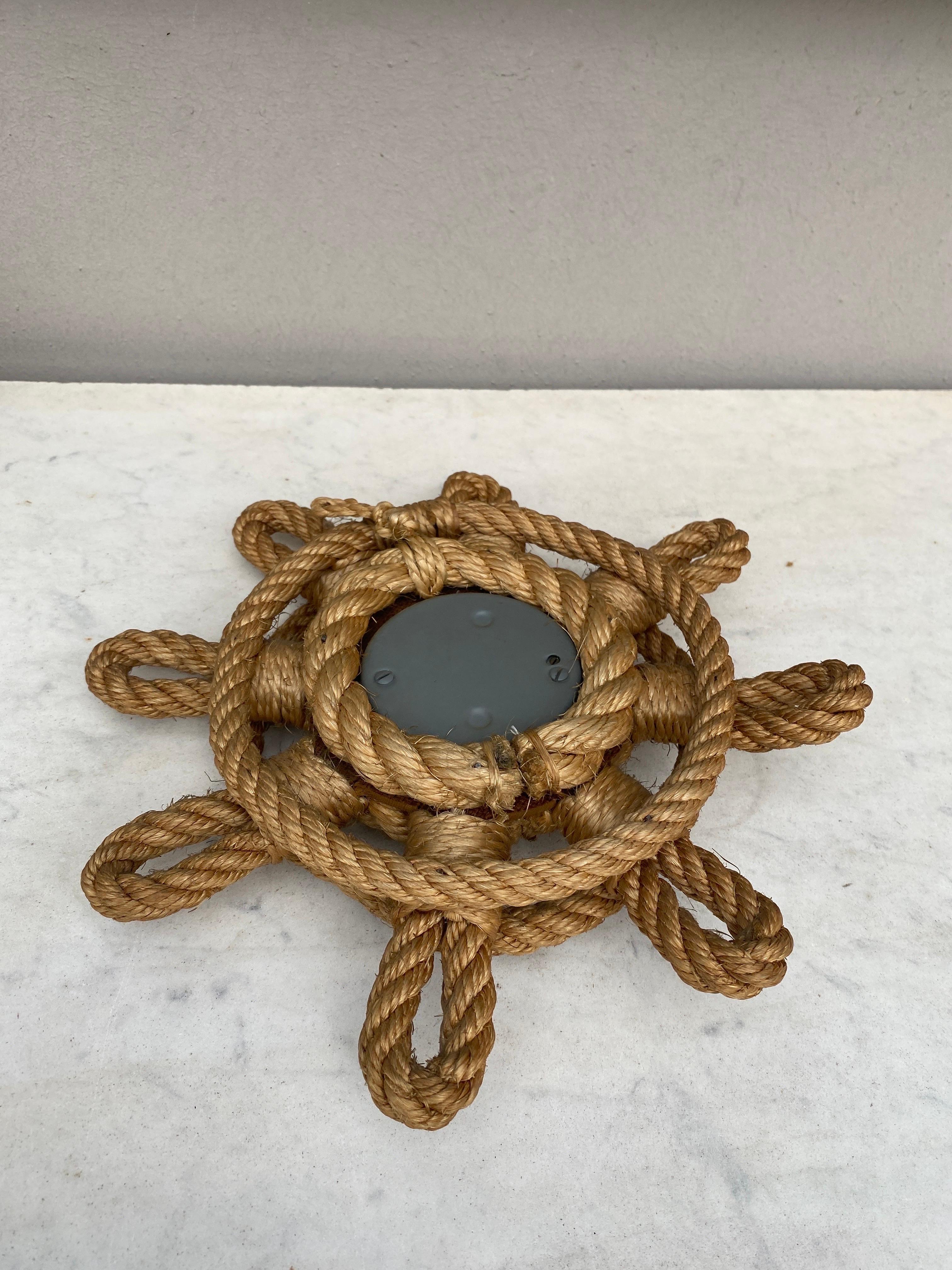 Mid-Century Rope Barometer Adrien Audoux & Frida Minet In Good Condition For Sale In Austin, TX