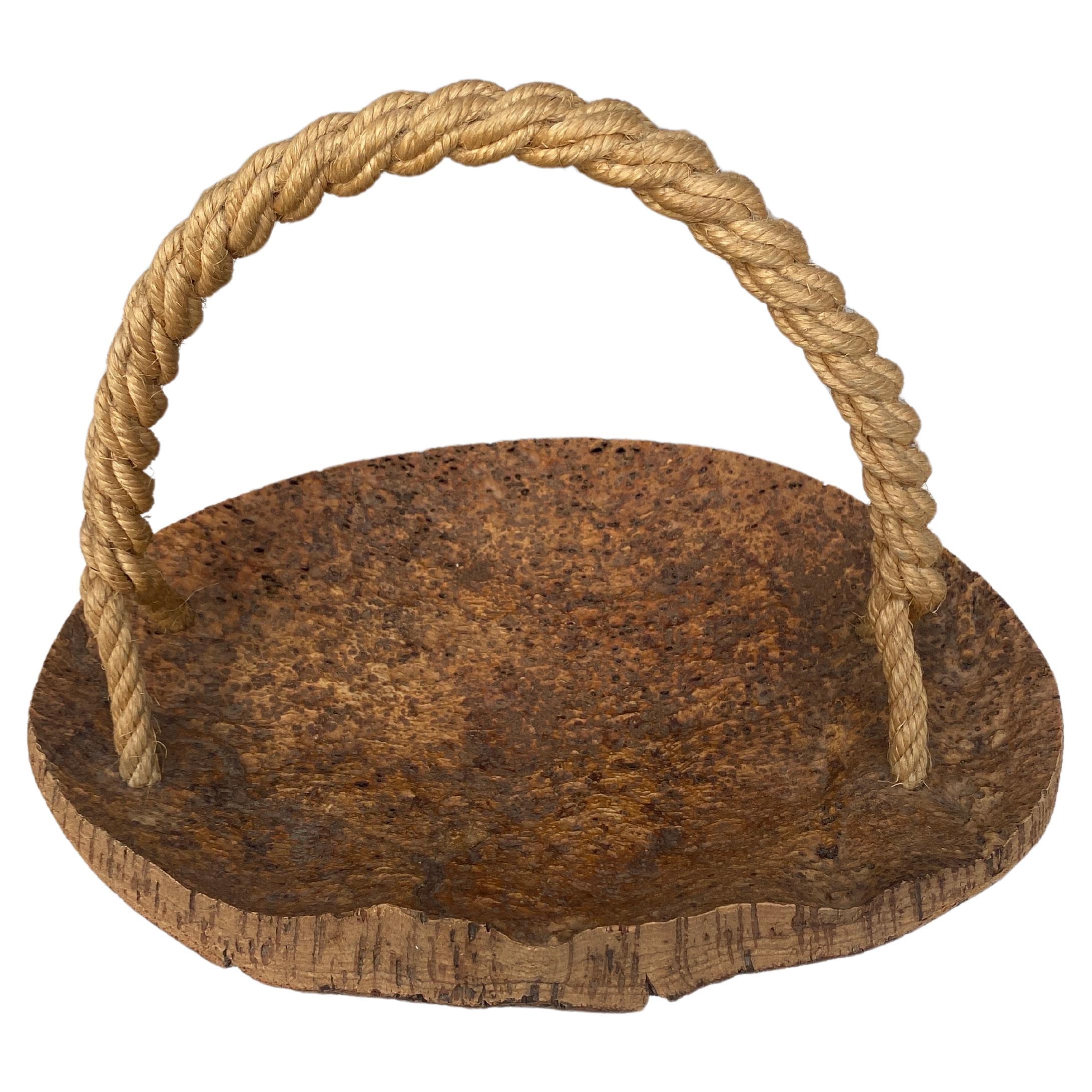 Rope and Cork Fruits Basket Audoux Minet.
15.3 inches.