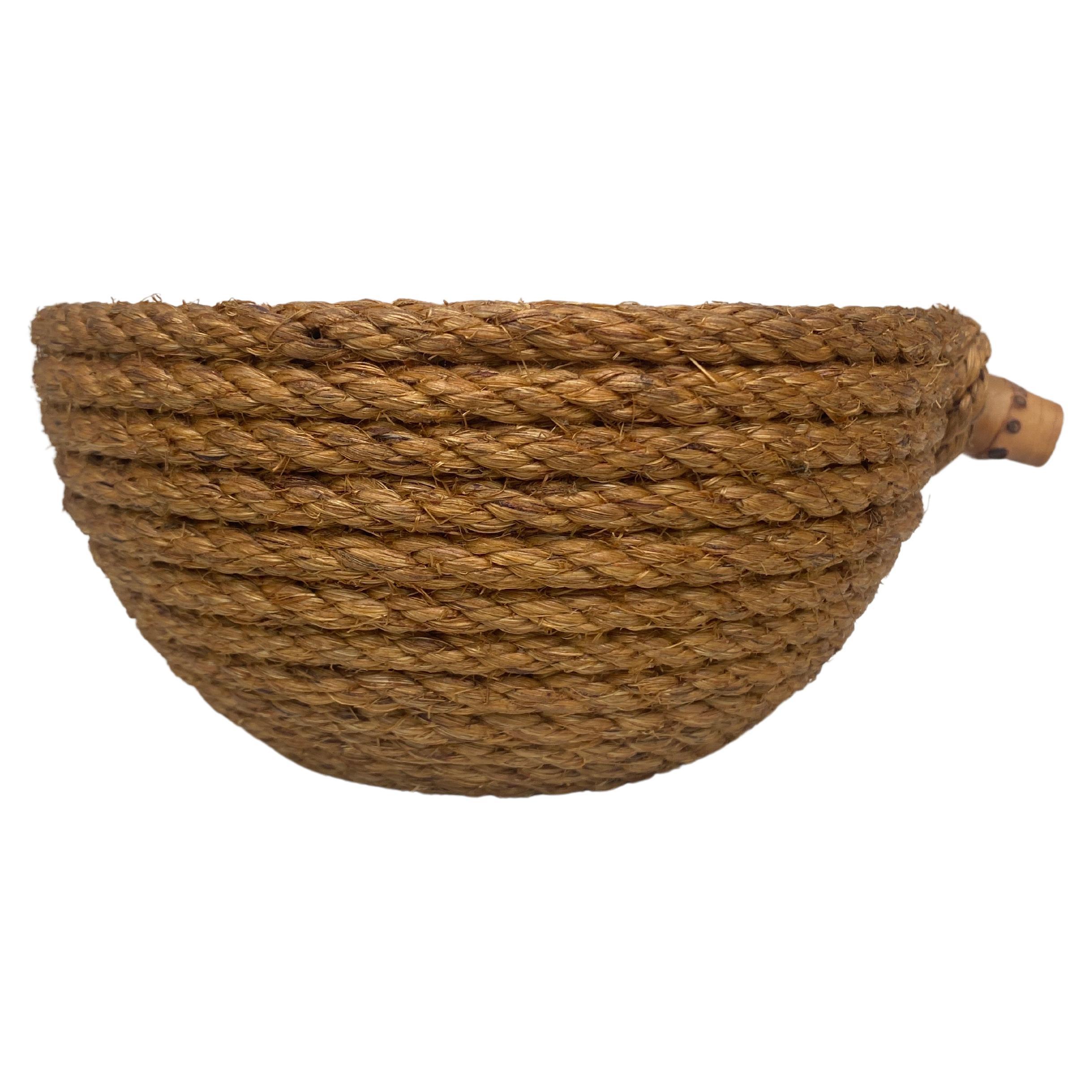 Mid-Century Modern Mid-Century Rope Basket Adrien Audoux & Frida Minet