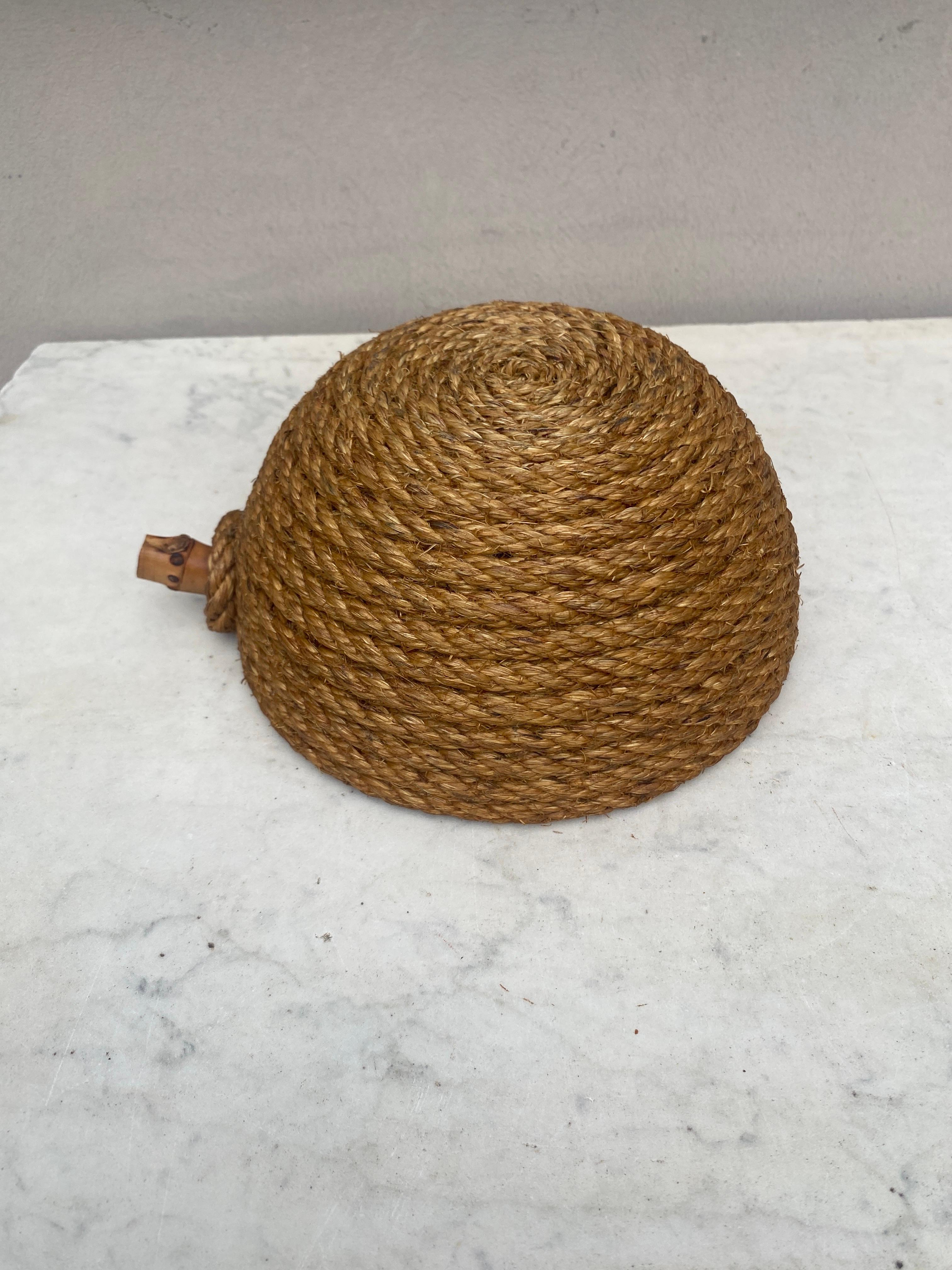 French Mid-Century Rope Basket Adrien Audoux & Frida Minet