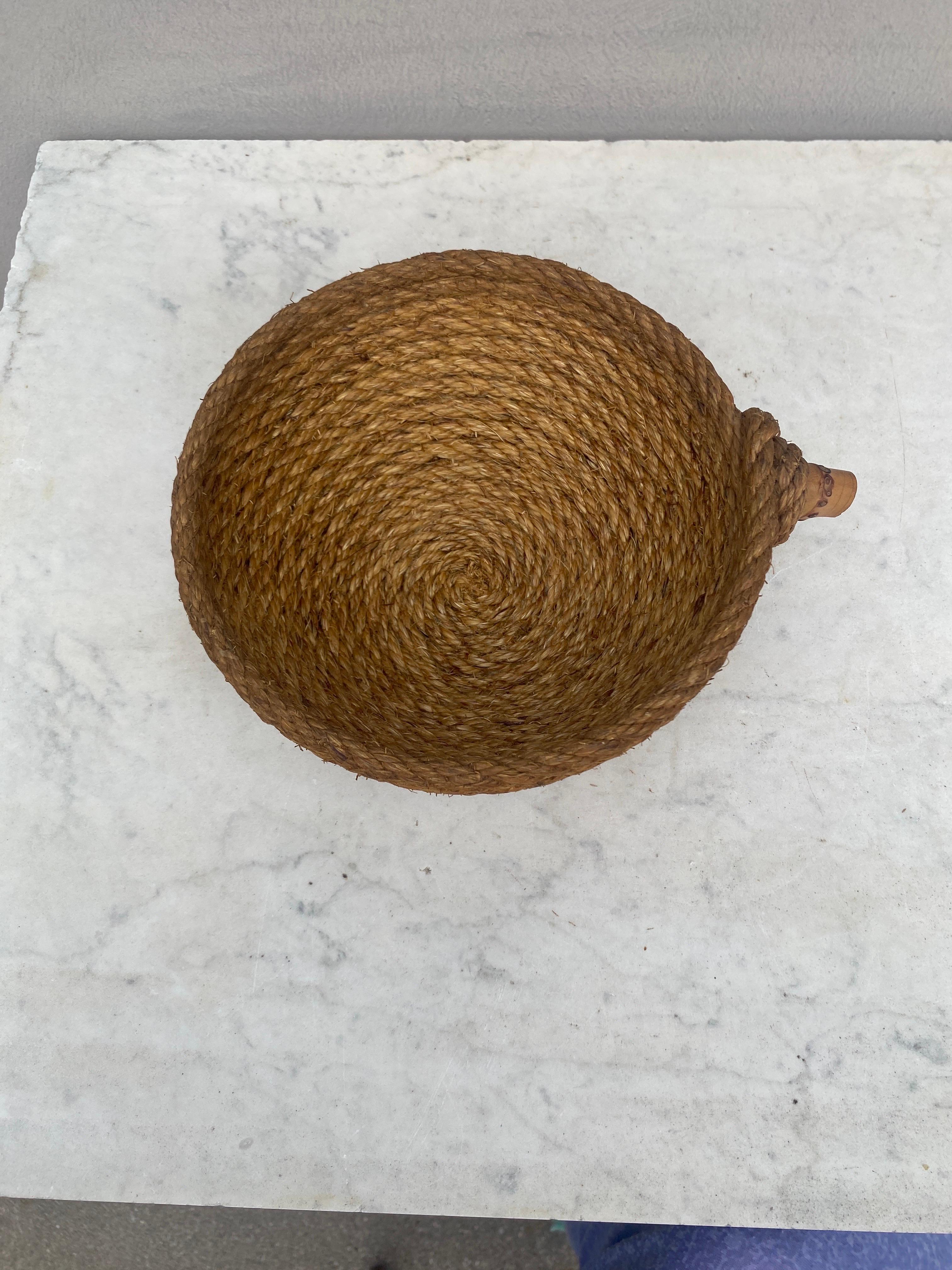 Mid-20th Century Mid-Century Rope Basket Adrien Audoux & Frida Minet
