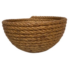 Mid-Century Rope Basket Adrien Audoux & Frida Minet