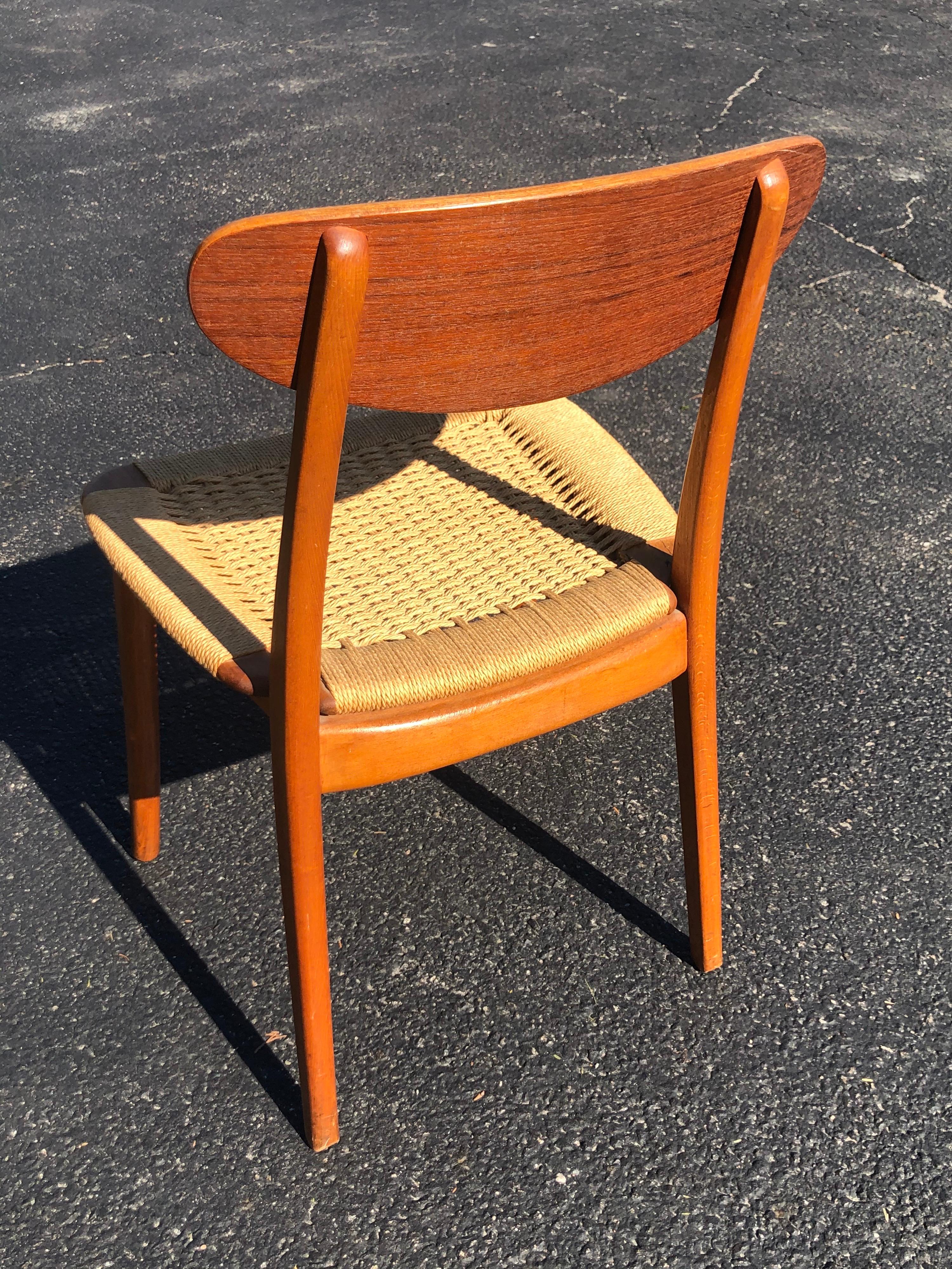 Mid Century Rope Chair with Teak Wood 2