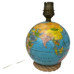 Mid-Century Rope Globe Lamp Adrien Audoux & Frida Minet