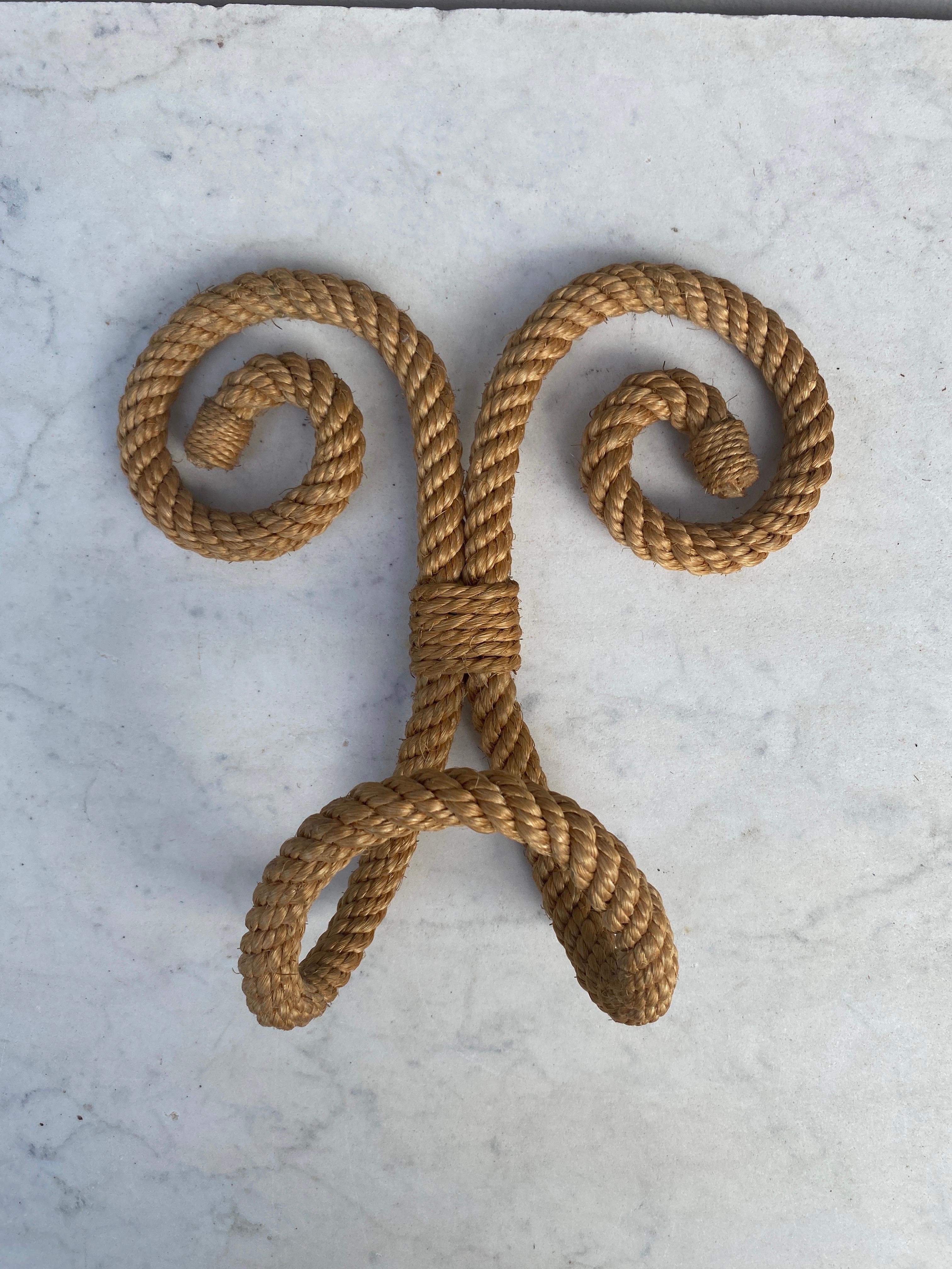 Mid-Century Rope Hook Coat Adrien Audoux & Frida Minet For Sale 3