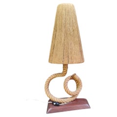 Lampe à corde du milieu du siècle Adrien Audoux et Frida Minet