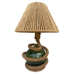 Mid-Century Rope Lamp Adrien Audoux & Frida Minet