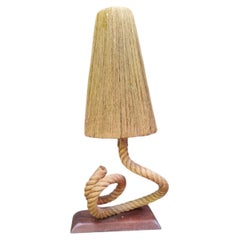 Lampe à corde du milieu du siècle Adrien Audoux et Frida Minet