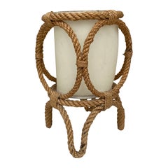 Lanterne de lampe à corde du milieu du siècle Adrien Audoux et Frida Minet